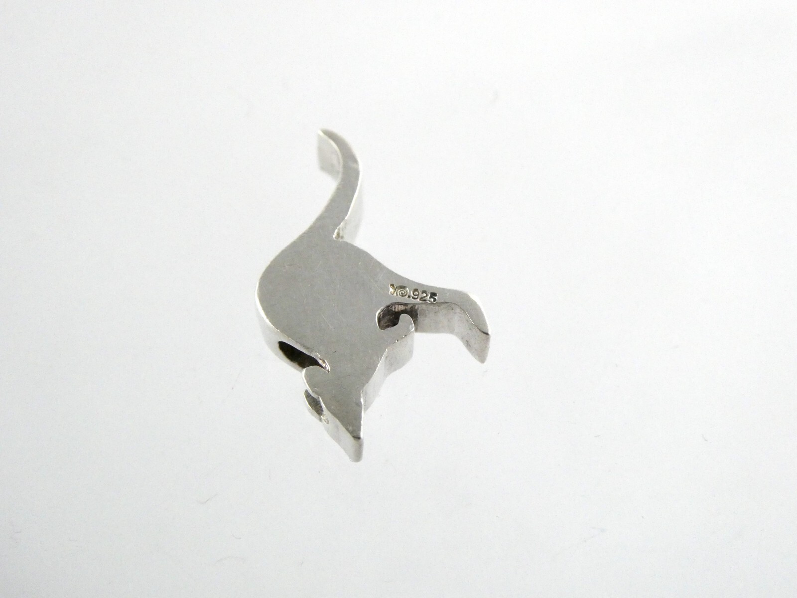 Designer Australia Sterling Silver Jumping Kangaroo Slide Pendant 925 2g 3/8 In