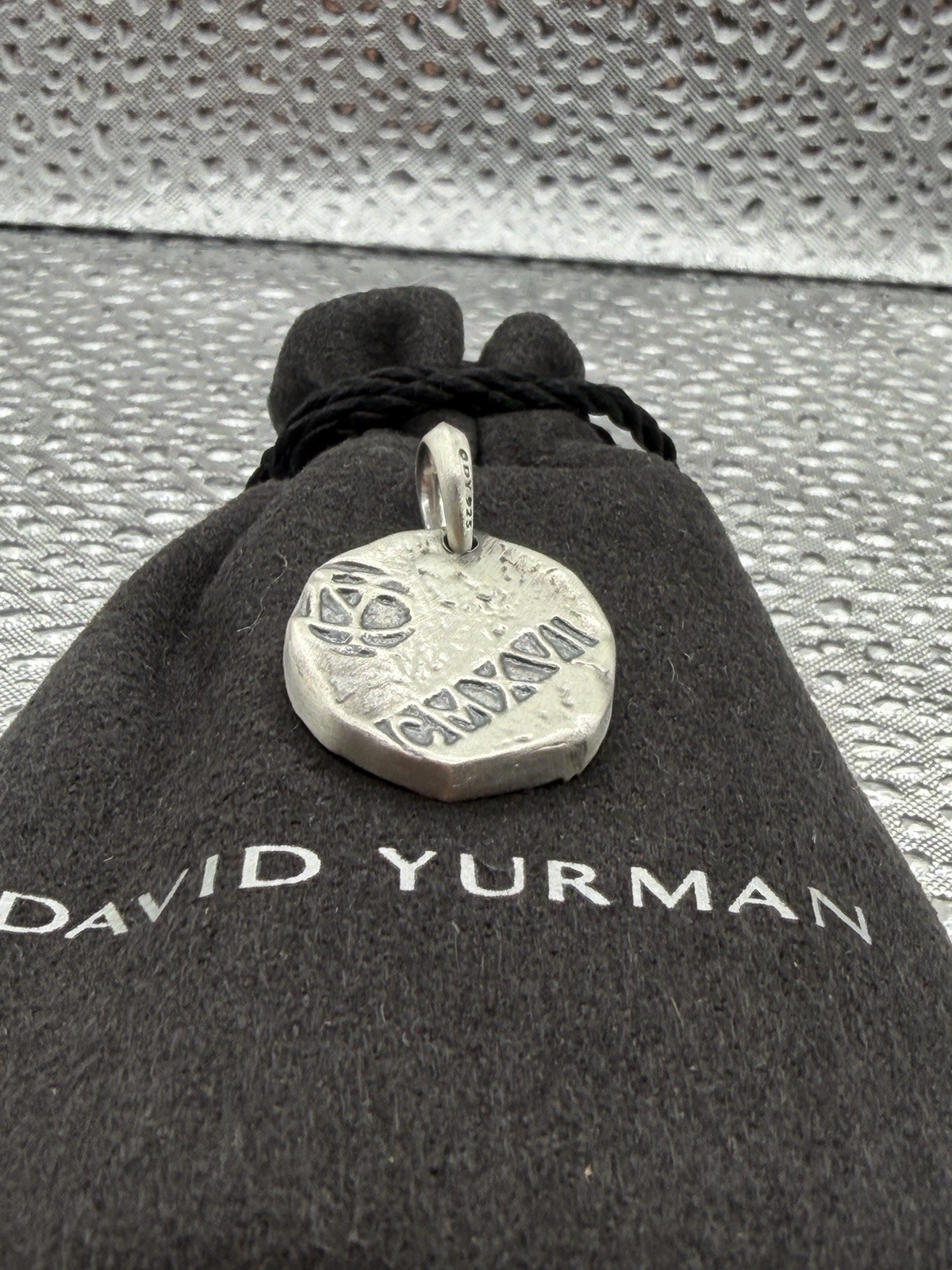 David Yurman Sterling Silver Shipwreck Coin Amulet Pendant