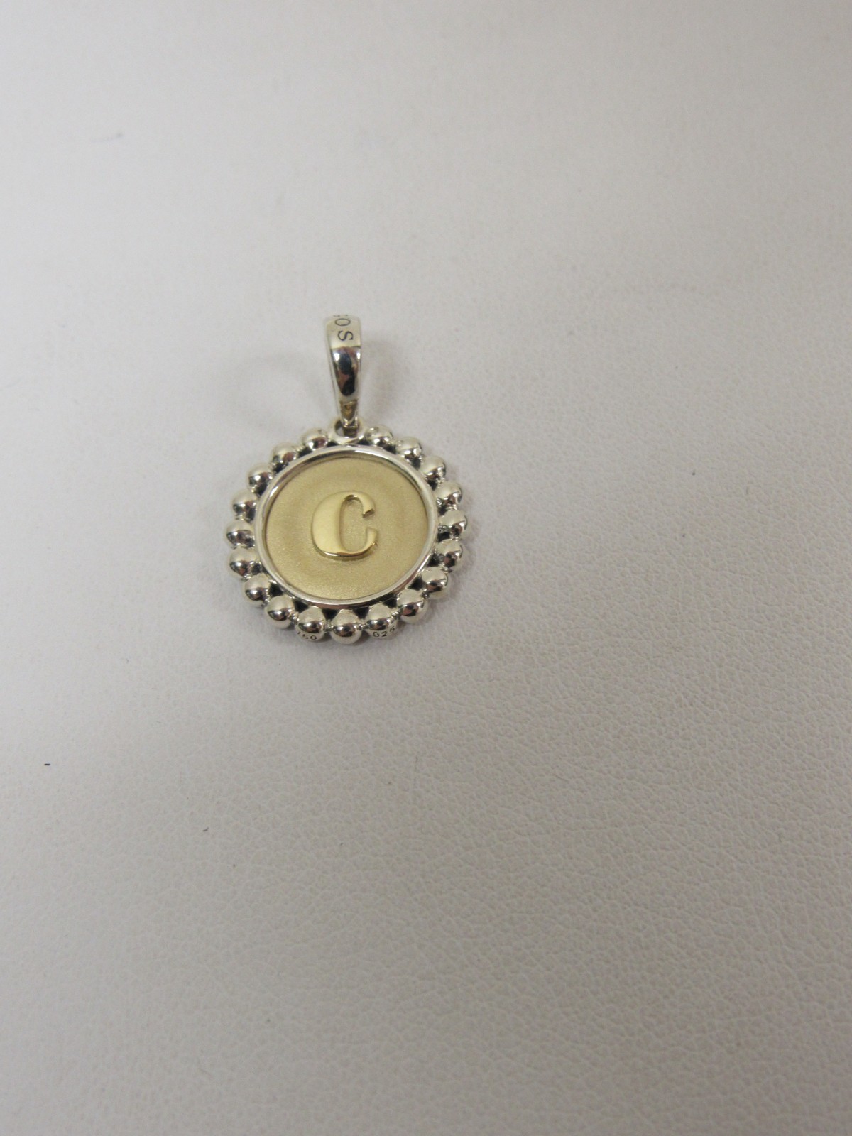 Designer LAGOS S/S 18K Signature Caviar “c” Pendant