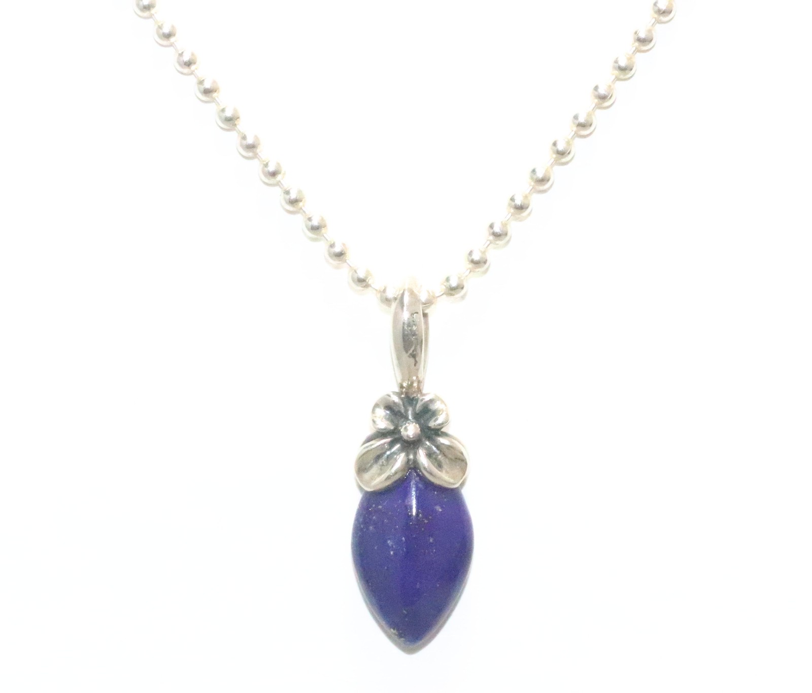 Ann King 925 Sterling Silver 18K Gold Lapis Pendant Necklace