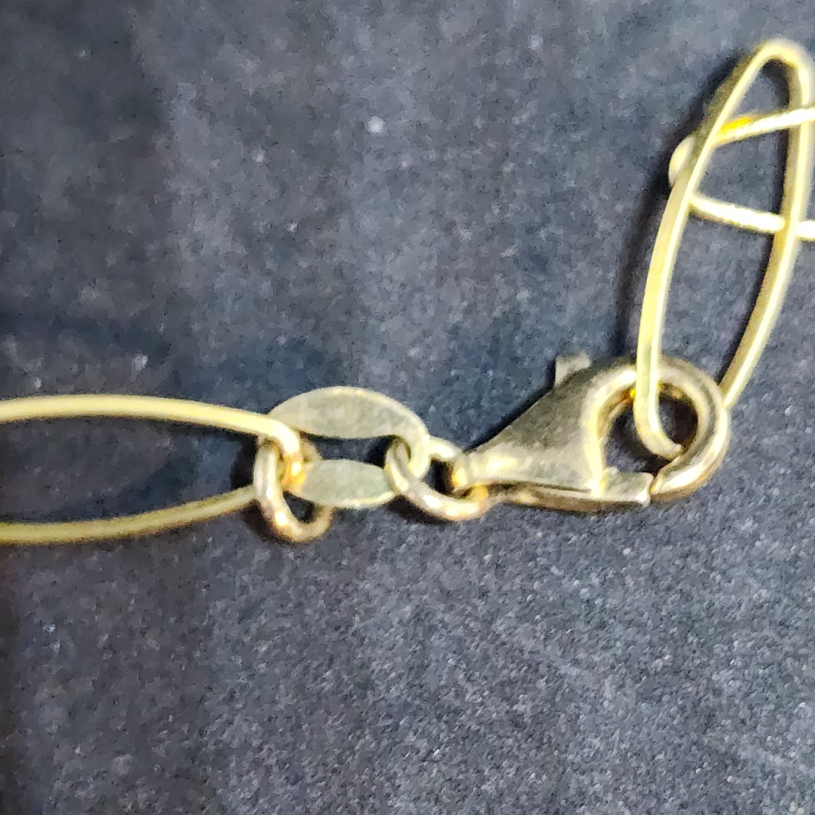 Sterling Silver Gold Tone 925 Italy Italian Paperclip Link Necklace 36 In Long