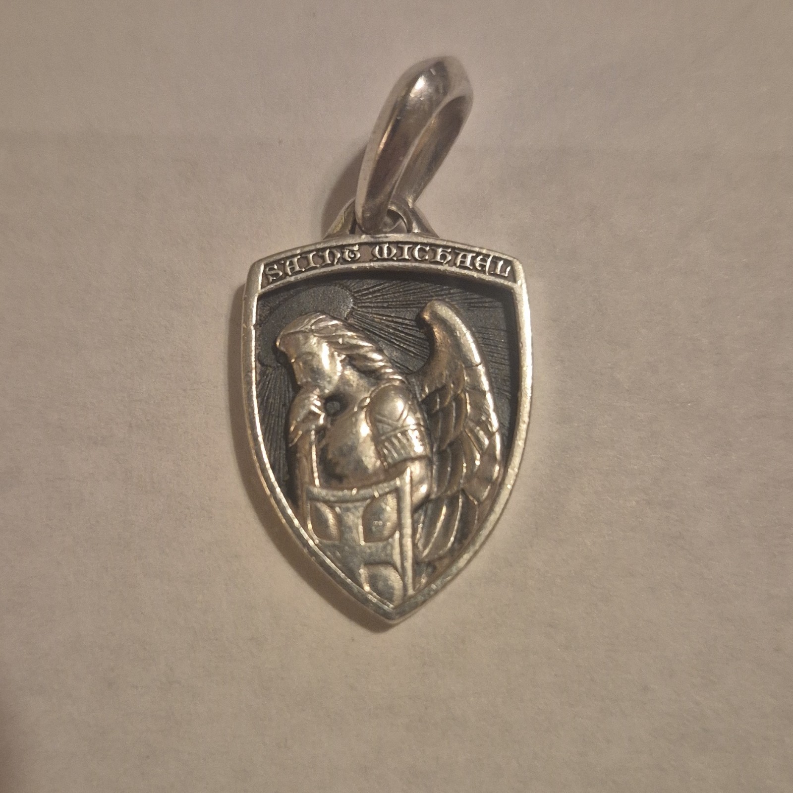 Men’s David Yurman Saint Michael Pendant Amulet with w/ 2.7mm Box Necklace