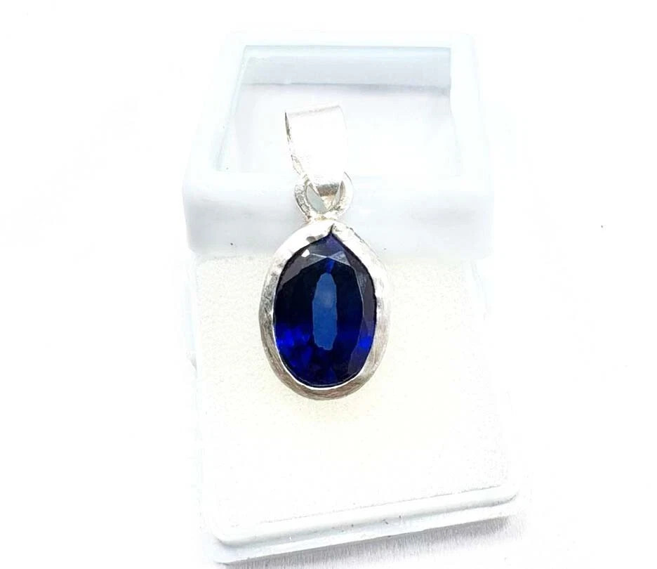 Natural Blue Sapphire Pendant 19.45Ct Necklace Pendant Gemstone 8