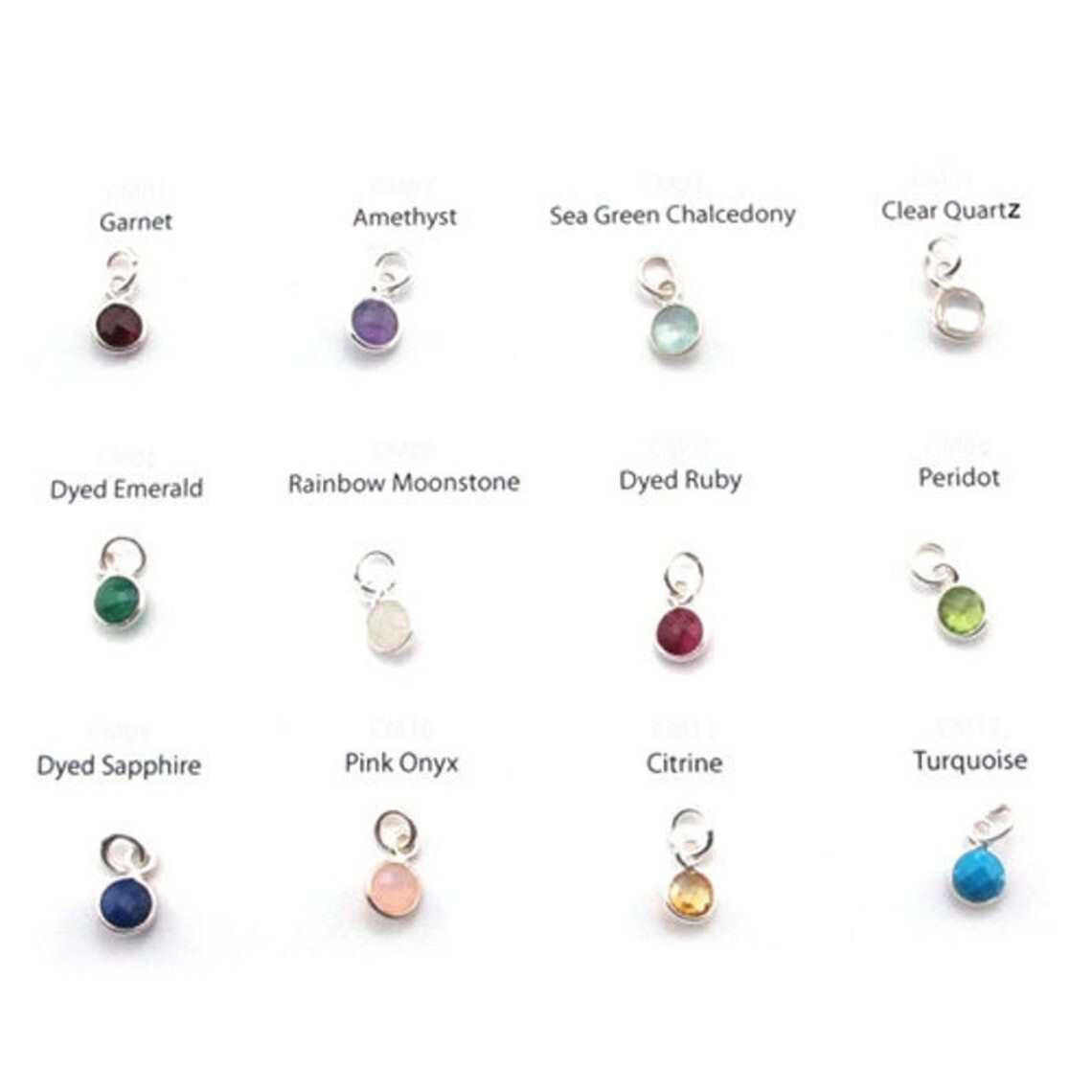 Sterling Silver Cross Charm Necklace with Birthstone