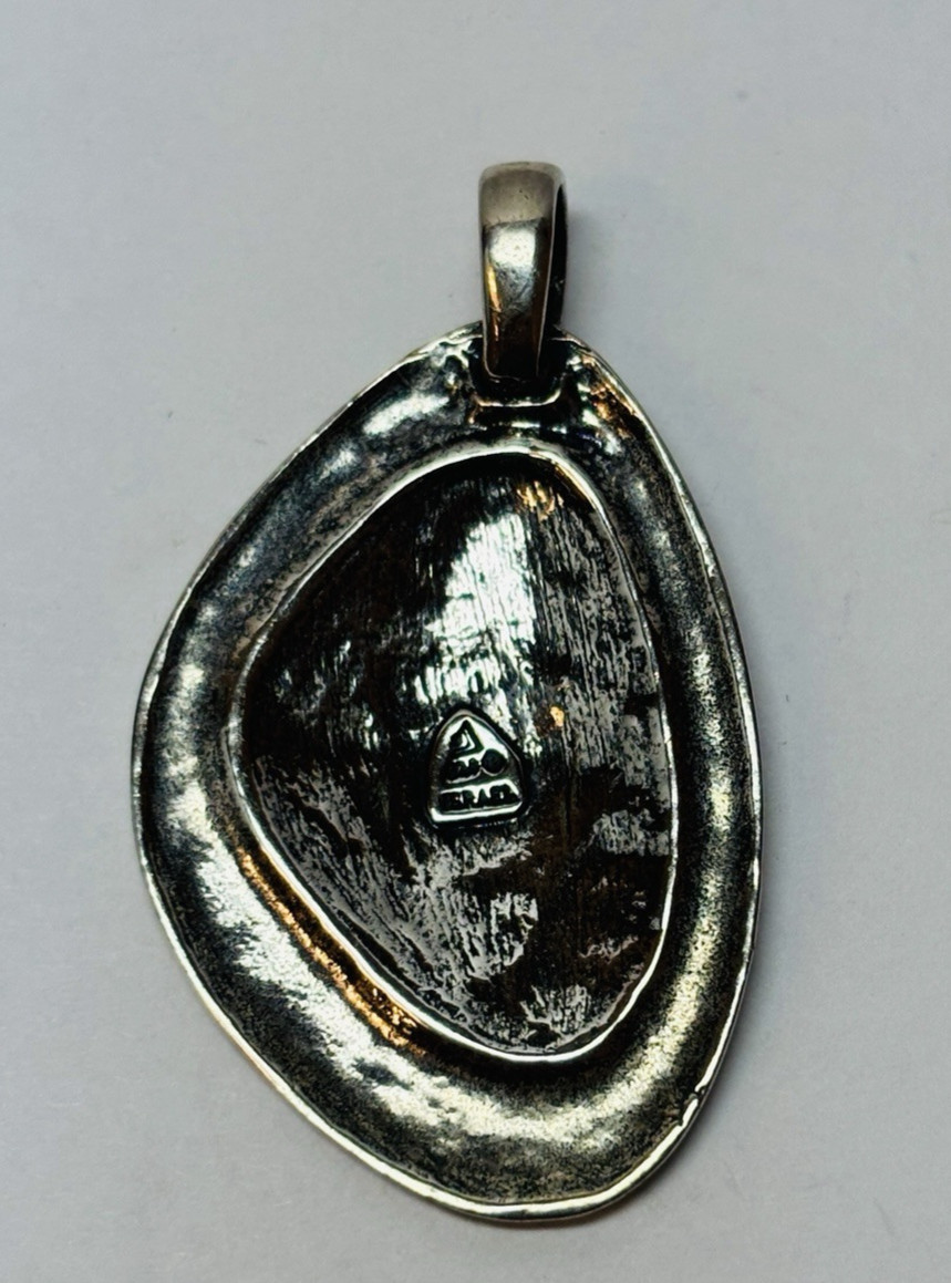 Silpada Sterling 925 Silver Hammered Asymmetrical S1748 Pendant – .24
