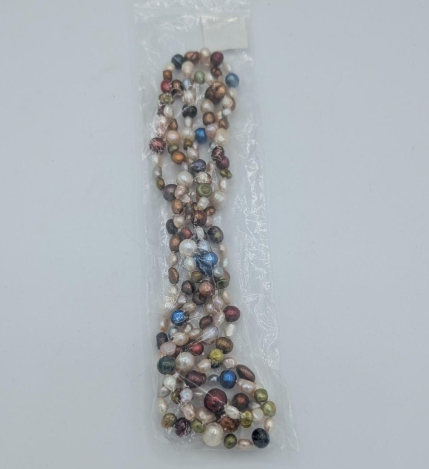 JTV 4-10mm Multi Color Cultured Freshwater Pearl Endless Strand 62 Inches Long