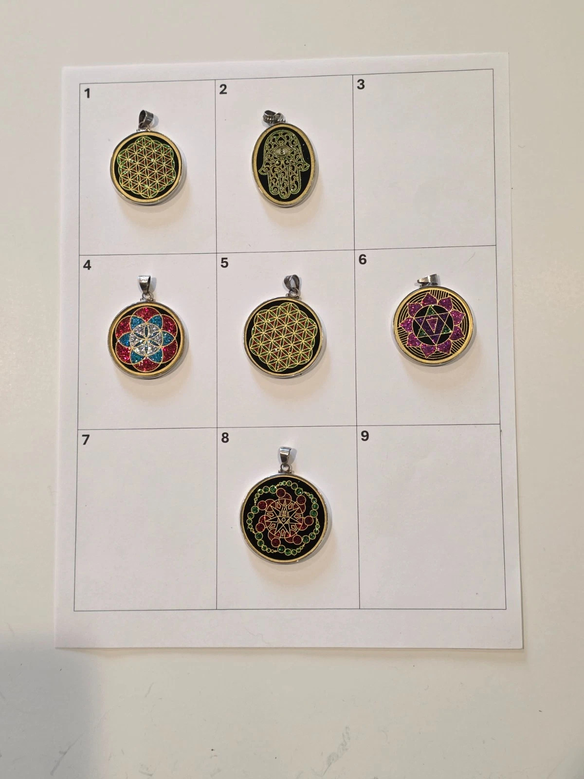 Black Tourmaline Pendants – S. Silver 925- Sacred Geometry – Multiple Variations