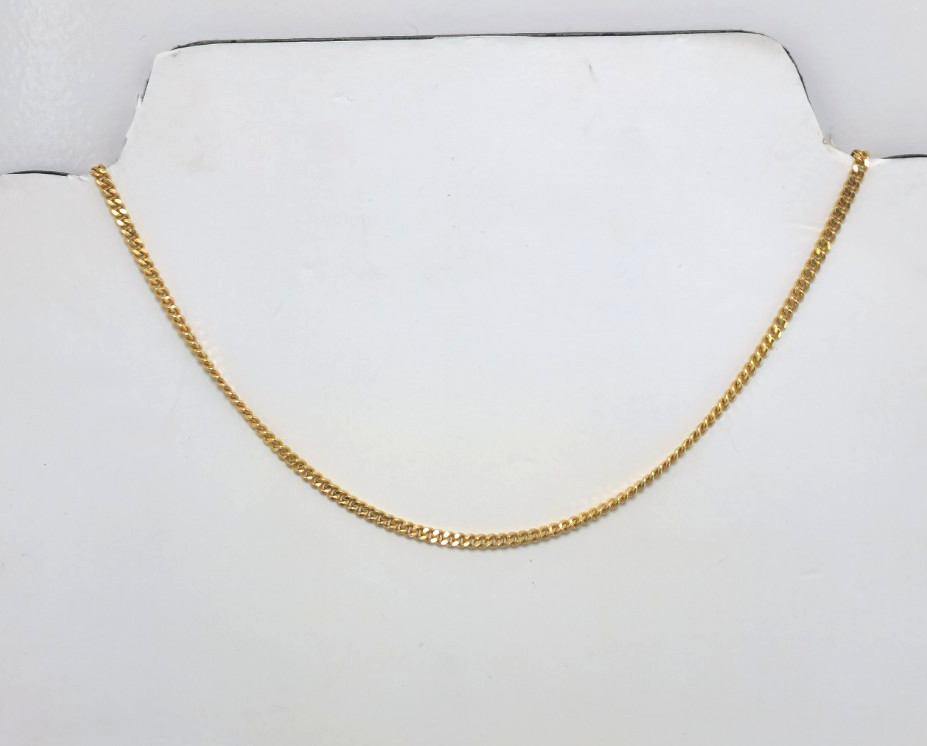 18k Yellow Gold 24″ UNOAERRE Cuban Link 2.5mm Necklace 14.4g