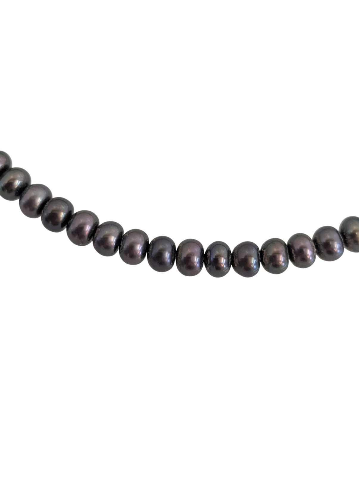 Dark Grey Pearl Adjustable Choker Beaded Necklace Elegant Strand Jewellery