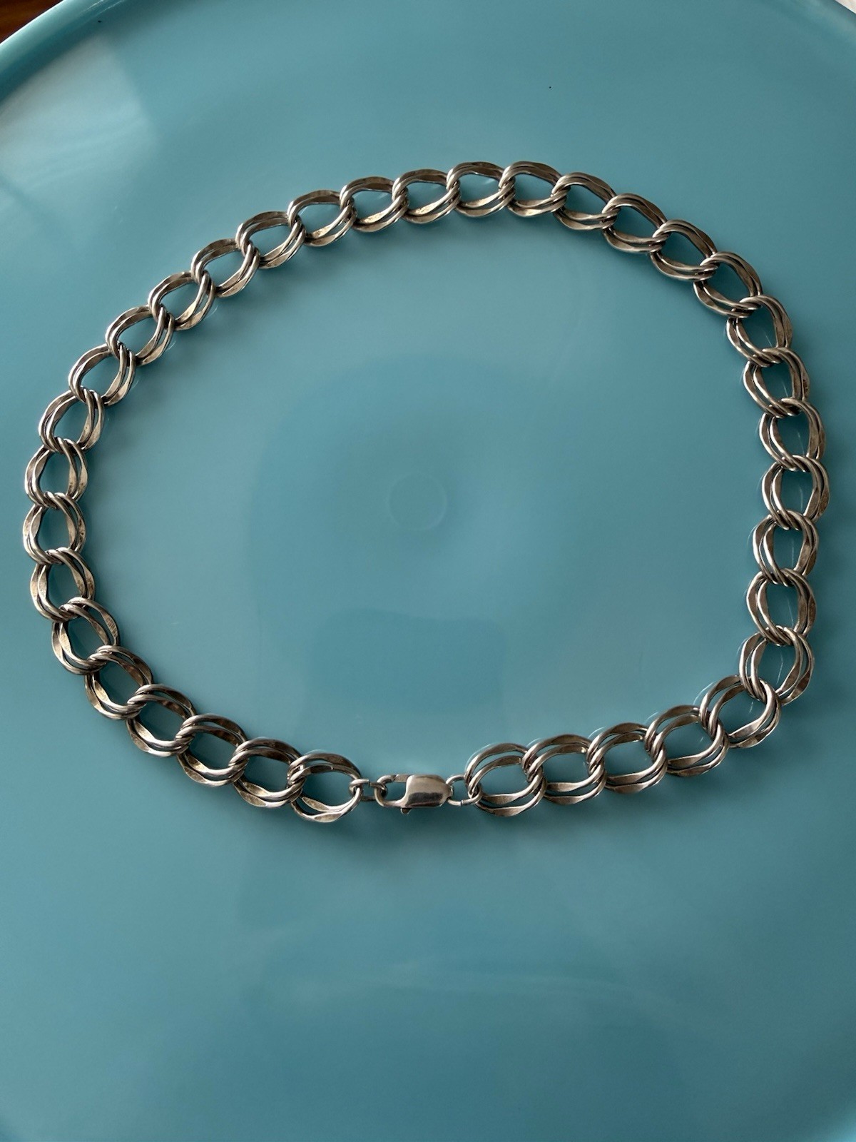 18” Sterling Silver 925 Double Curb Link Chain Necklace Solid 53g