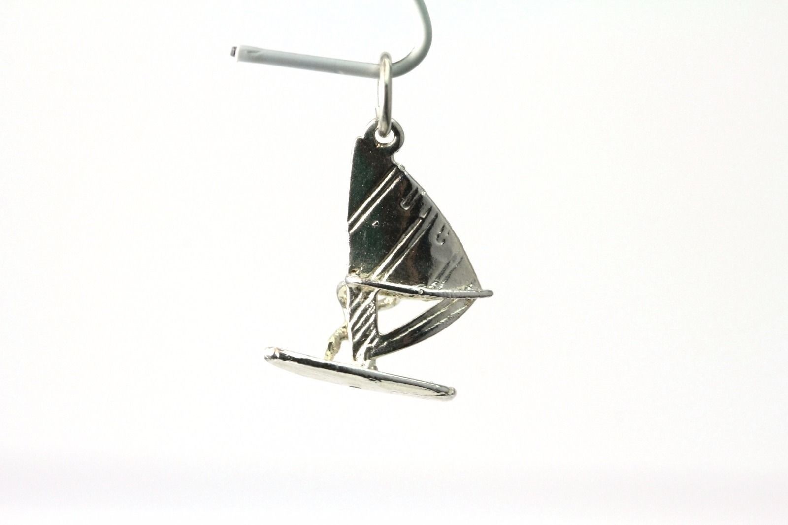 925 Sterling Silver Sailboarder Windsurfer Sport Charm 1.7 Grams (PEN3470)