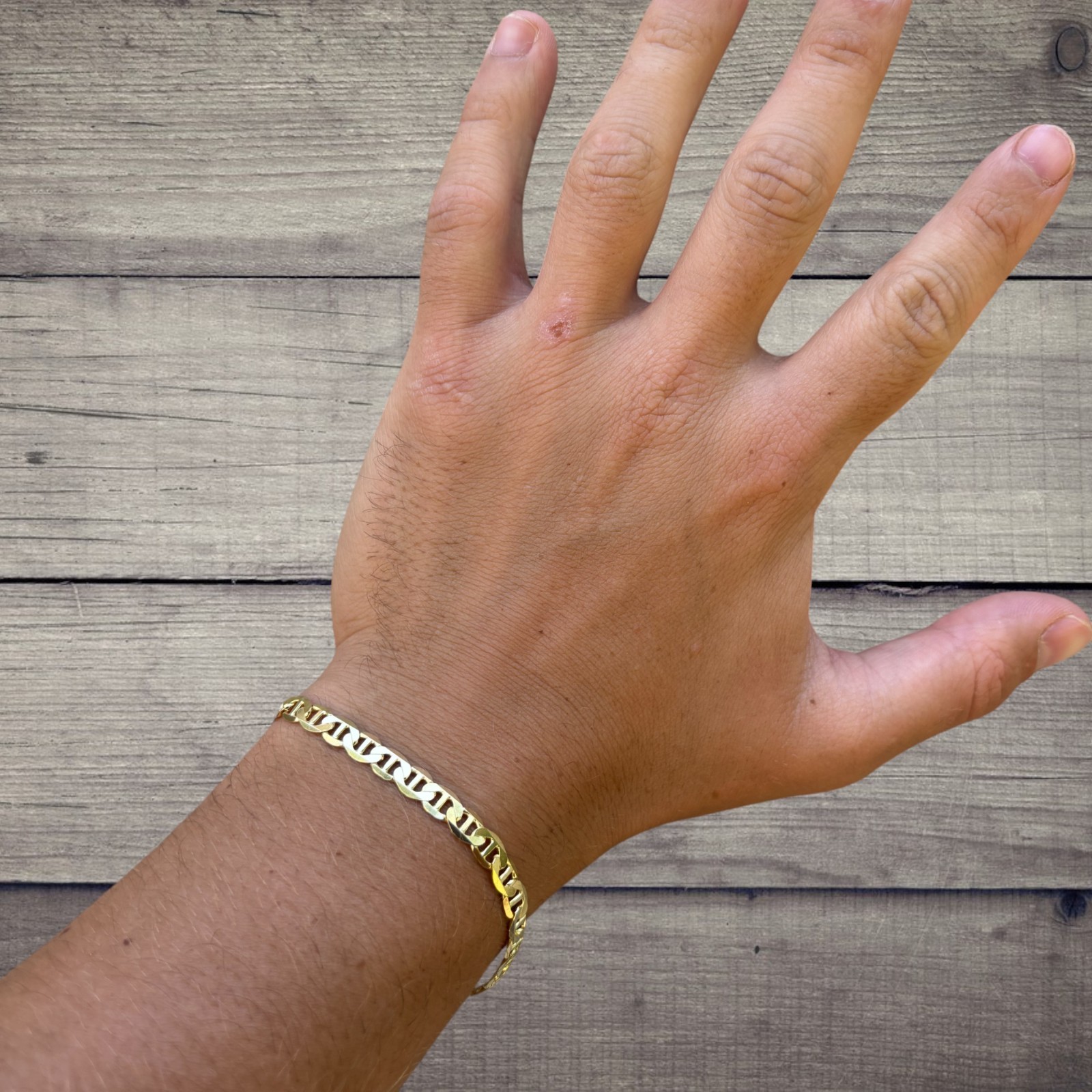 5mm Mariner Link Bracelet – Real Solid 925 Sterling Silver Or 14k Gold Vermeil