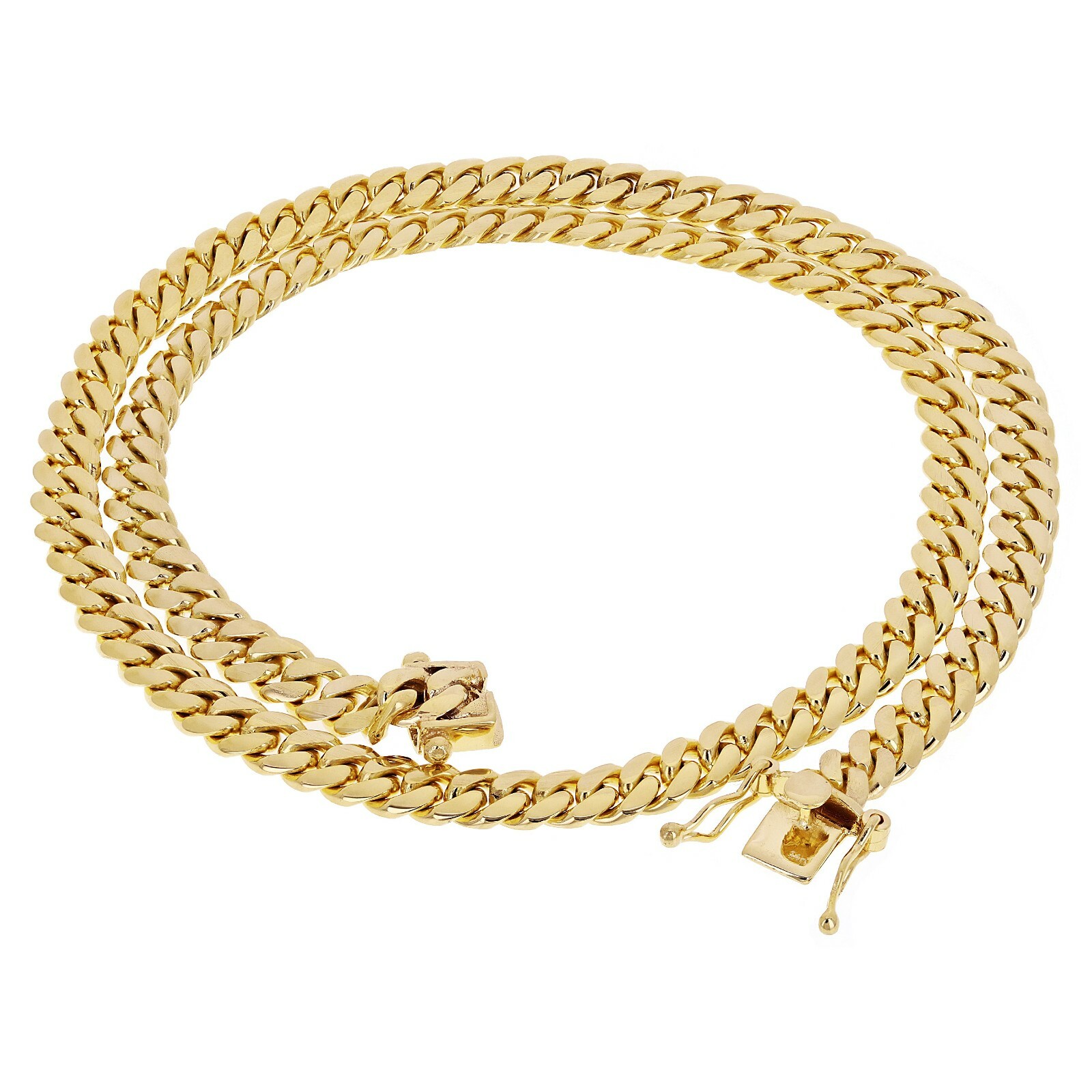 14k Yellow Gold Solid Miami Cuban Link Chain Necklace 26″ 6.5mm 96.4 grams