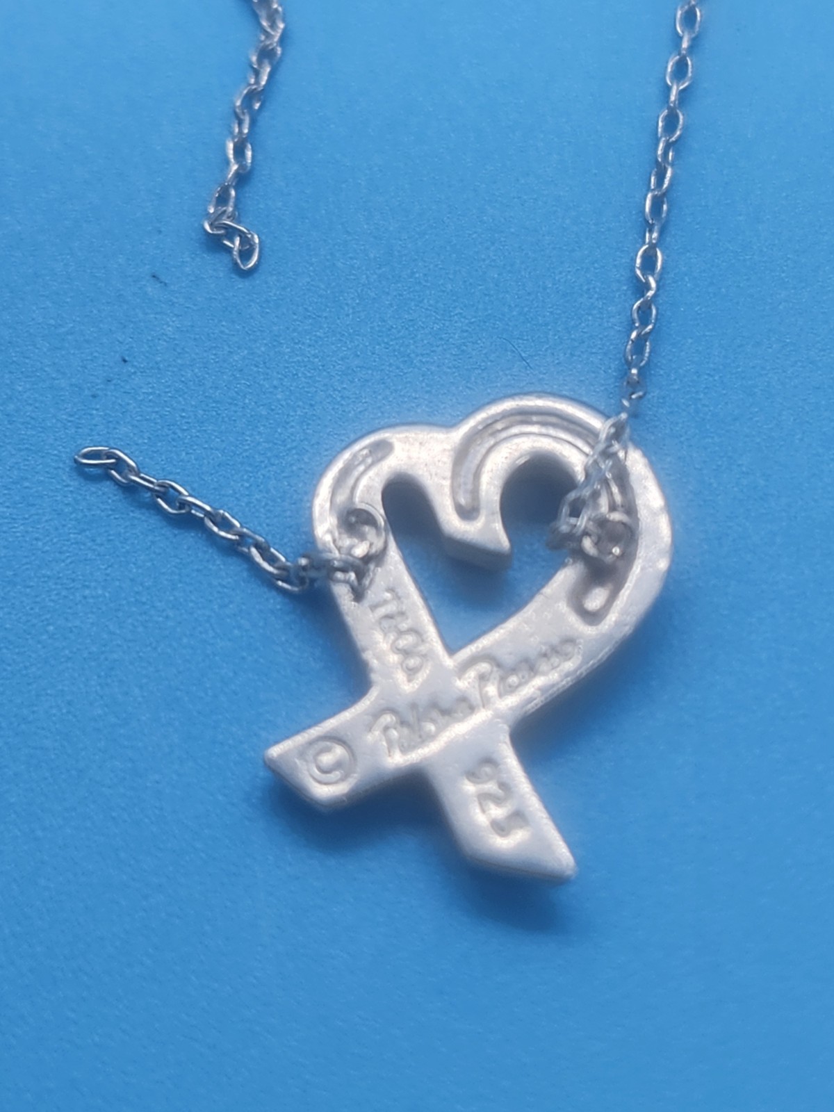 READ DESCRIPTION:Tiffany & Co. Paloma Picasso Loving Heart Ribbon Pendant