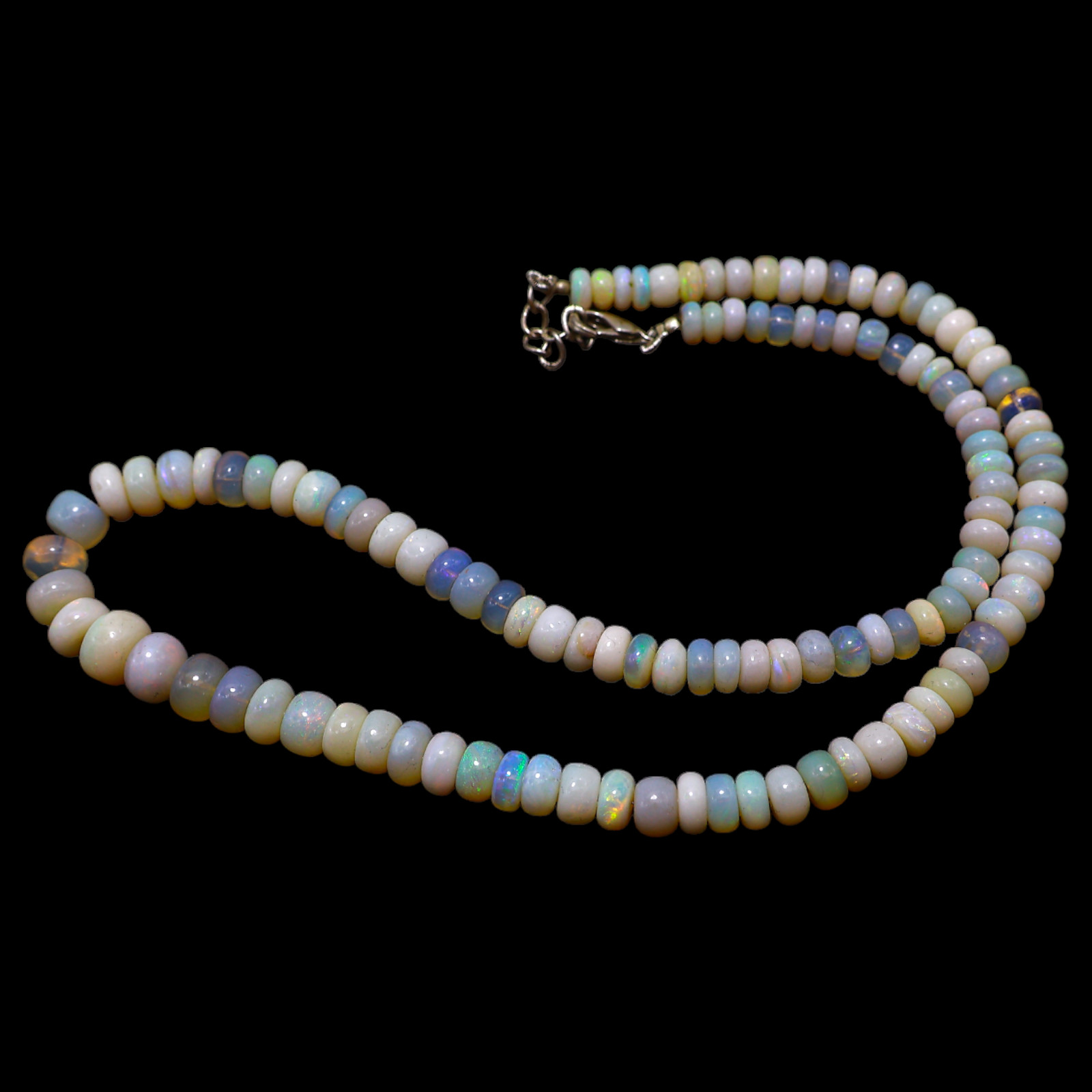 Smooth 5X9 MM Fire Opal Beaded Not Applicable Rondelle Artisan Necklace Jewelry