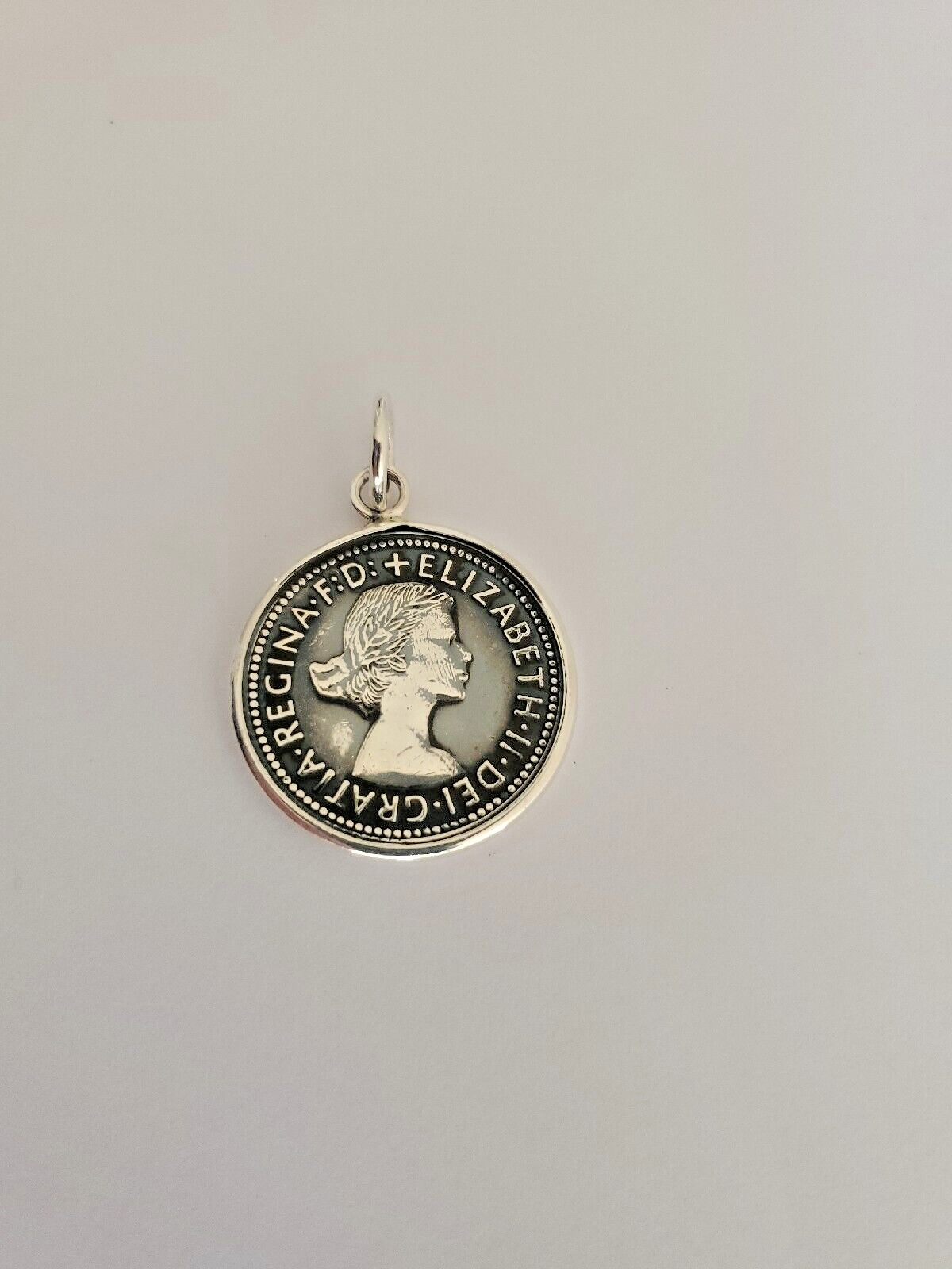 Sterling Silver Australian 1960 Shilling Coin Pendant