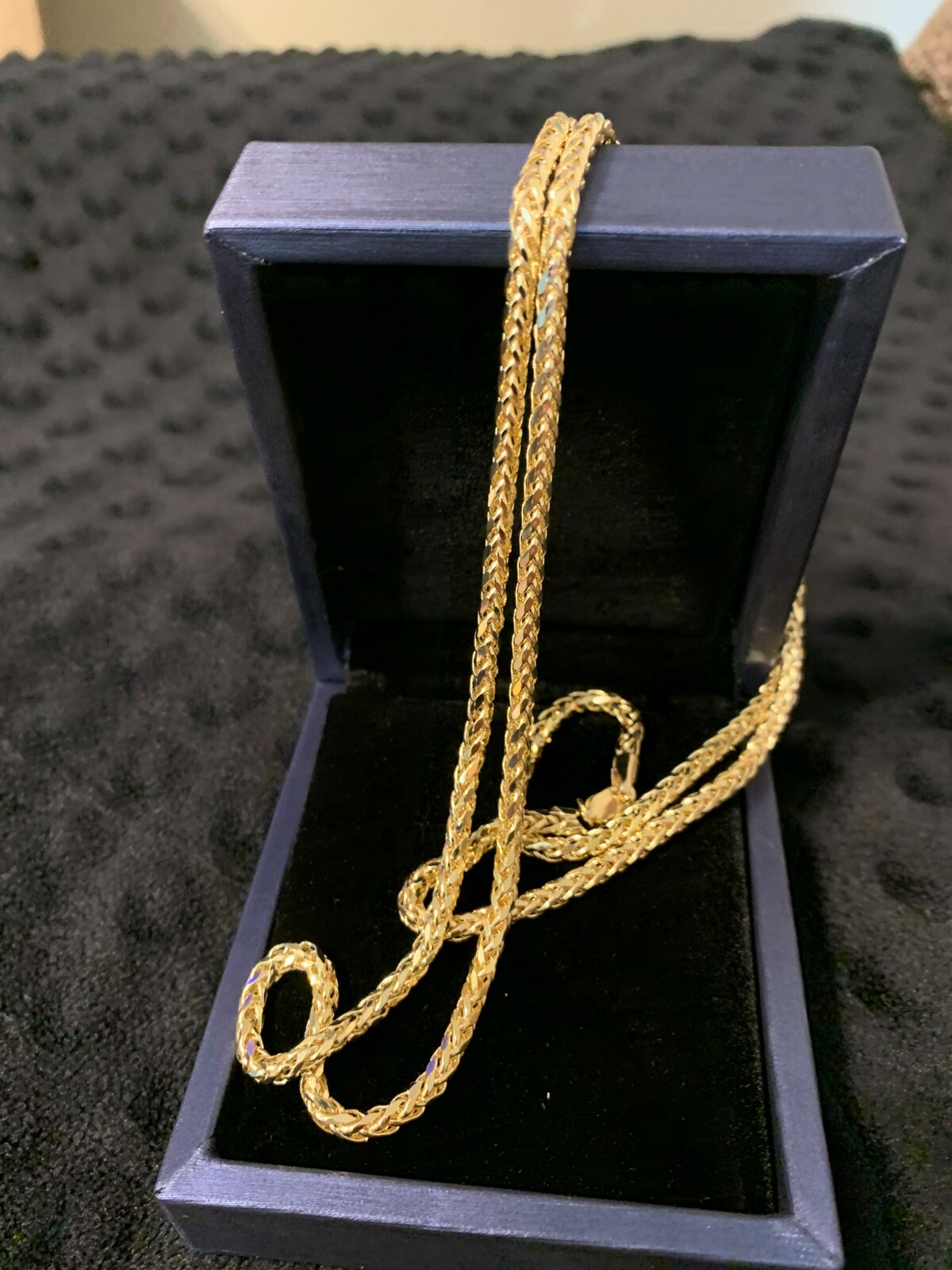 10k yellow gold 30 inch palma necklace (13g)