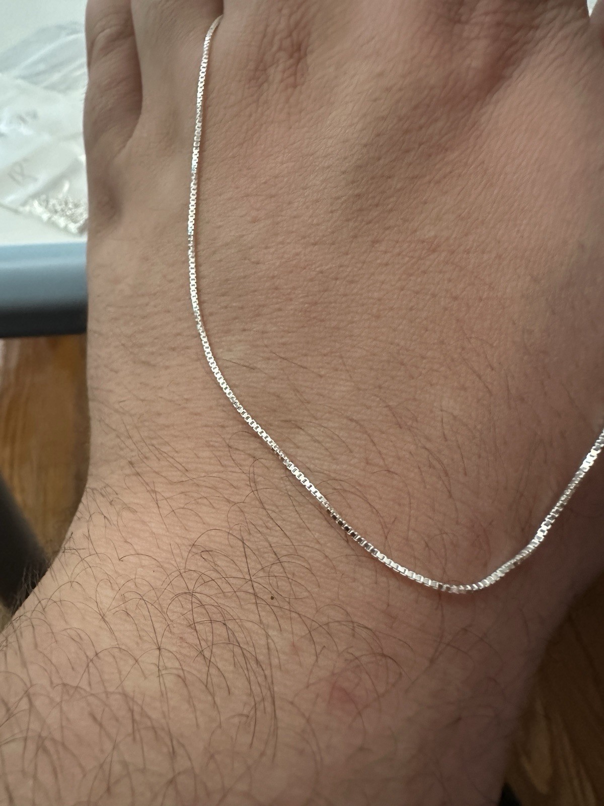 Sterling Silver Light Box Chain 1mm 18”