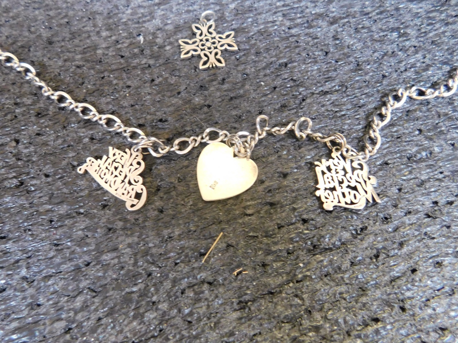 JAMES AVERY 30″ SIVER CHAIN WITH THREE CHARMS ON NECKLACE AND ONE CHARM LOOSE