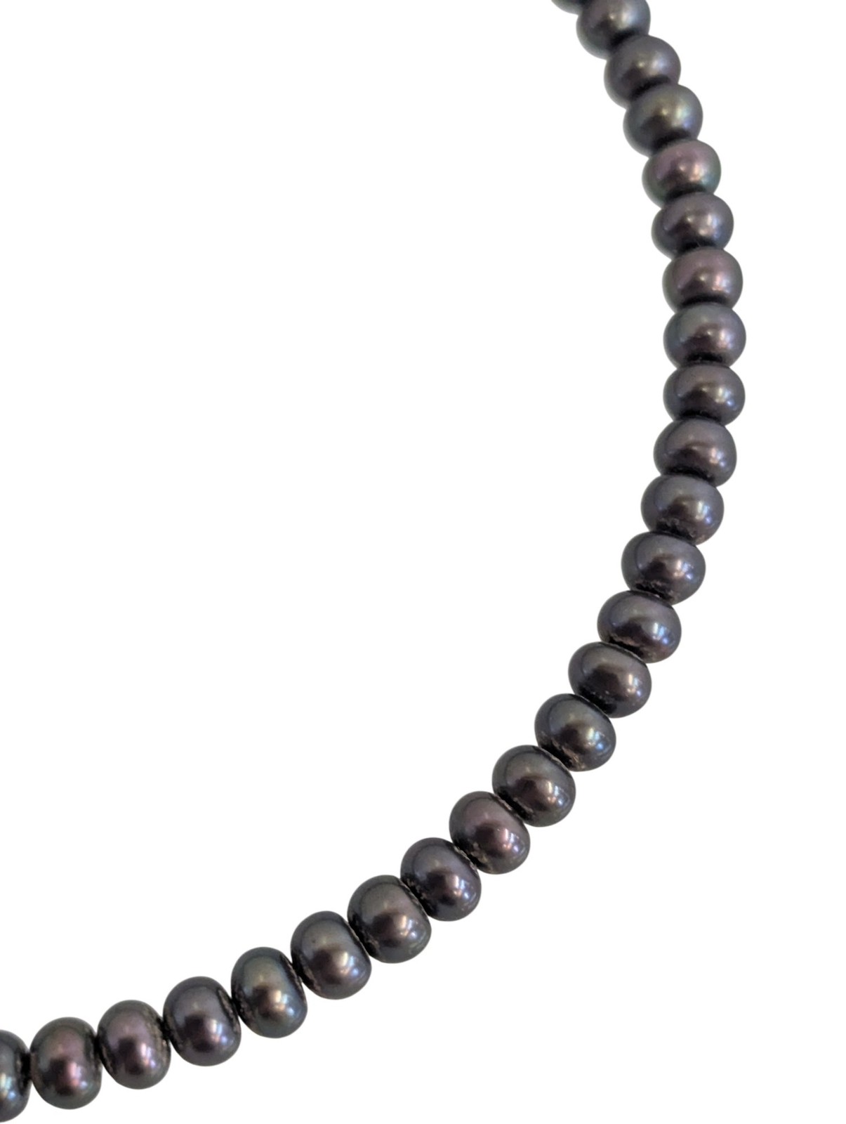 Dark Grey Pearl Adjustable Choker Beaded Necklace Elegant Strand Jewellery