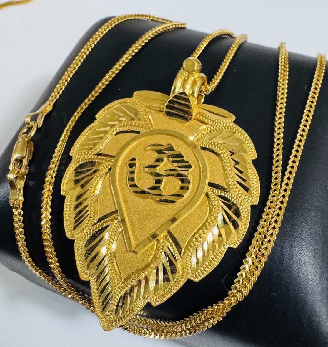 22K 916 22C Real Genuine Gold 20” inch Heart Sikh Necklace 11.1g 1.5mm
