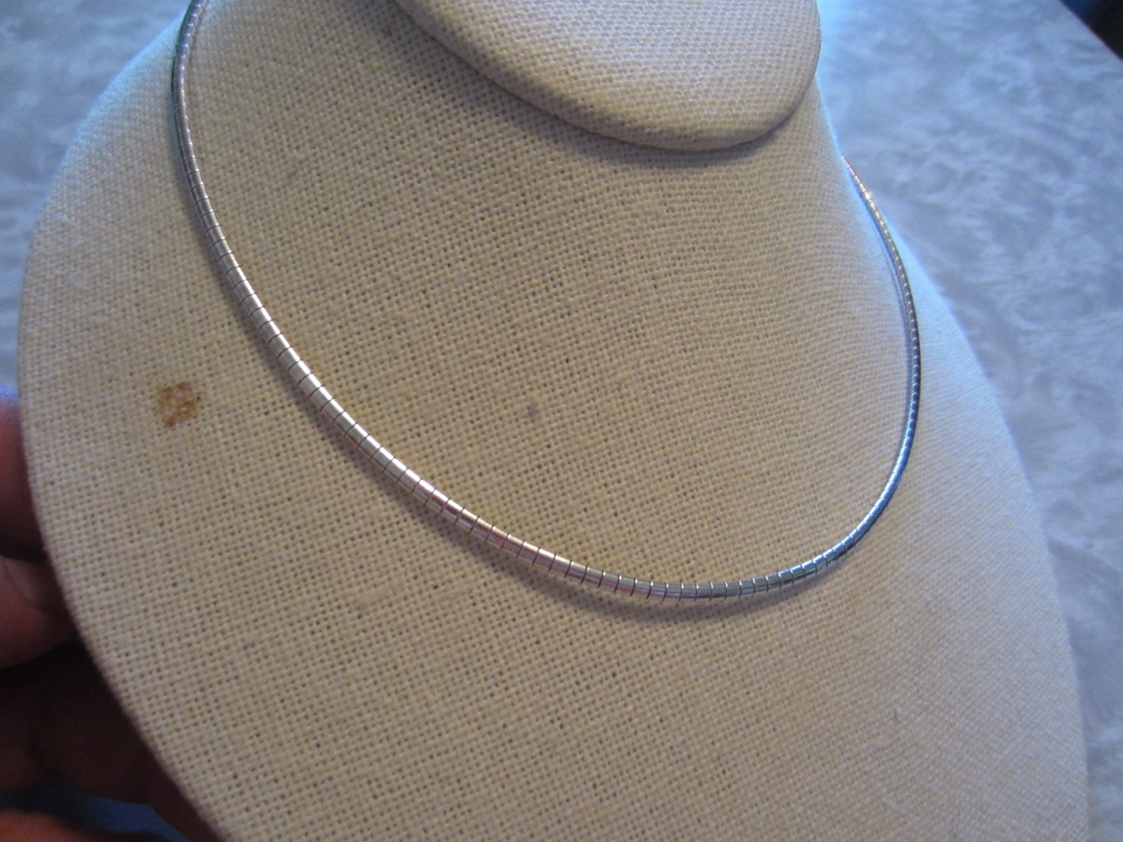 NWOT women’s GORGEOUS 11 grams hallmarked 925 thick choker lobster clasp
