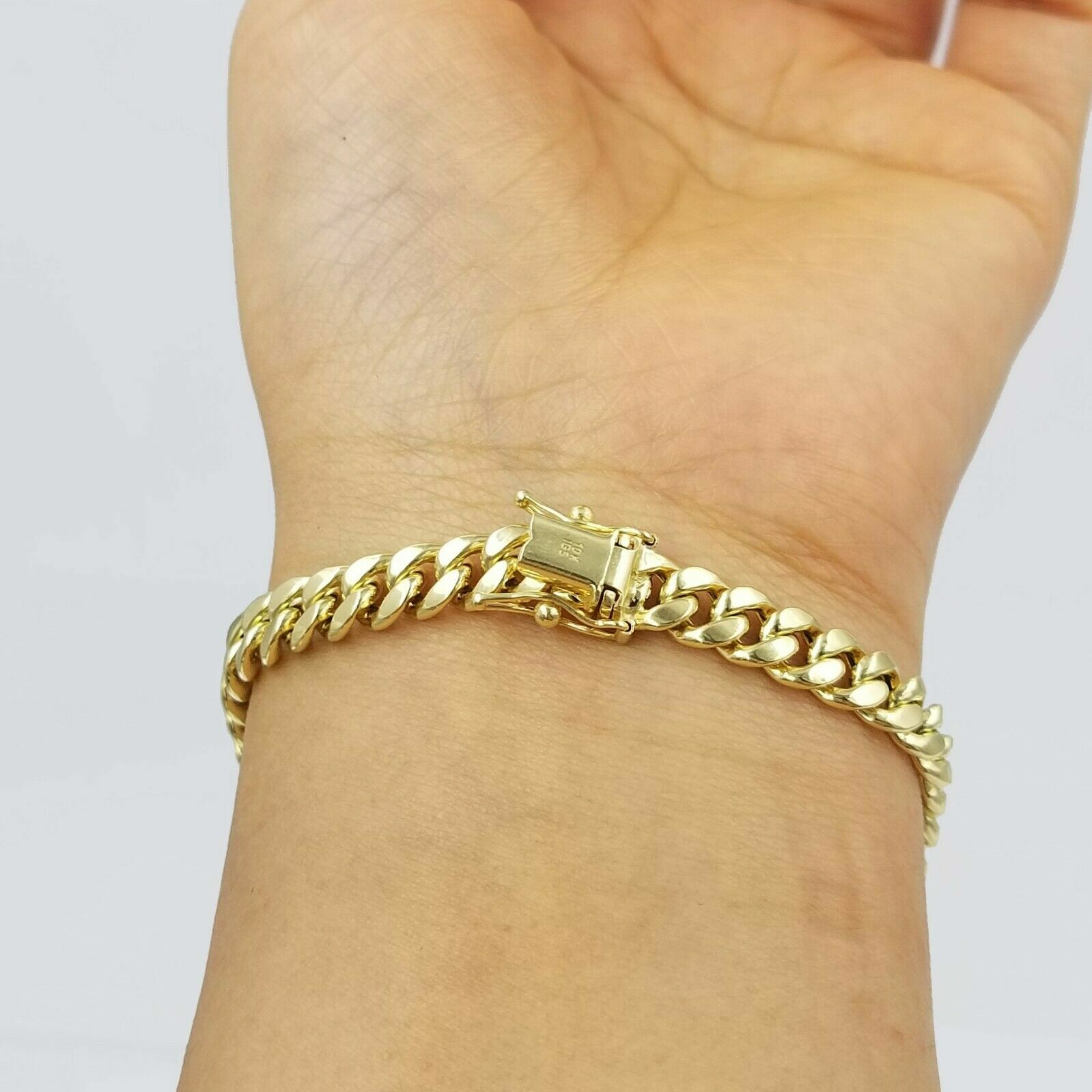 REAL Gold Bracelet 10k Gold 6mm Link 6″ Men Women Miami Cuban Link