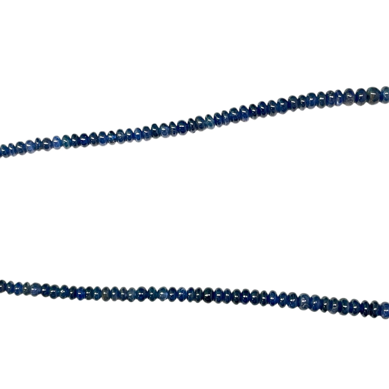 17″ Natural Barma Blue Sapphire Necklace 3.5-8mm Unheated Strand Cabochon Beads