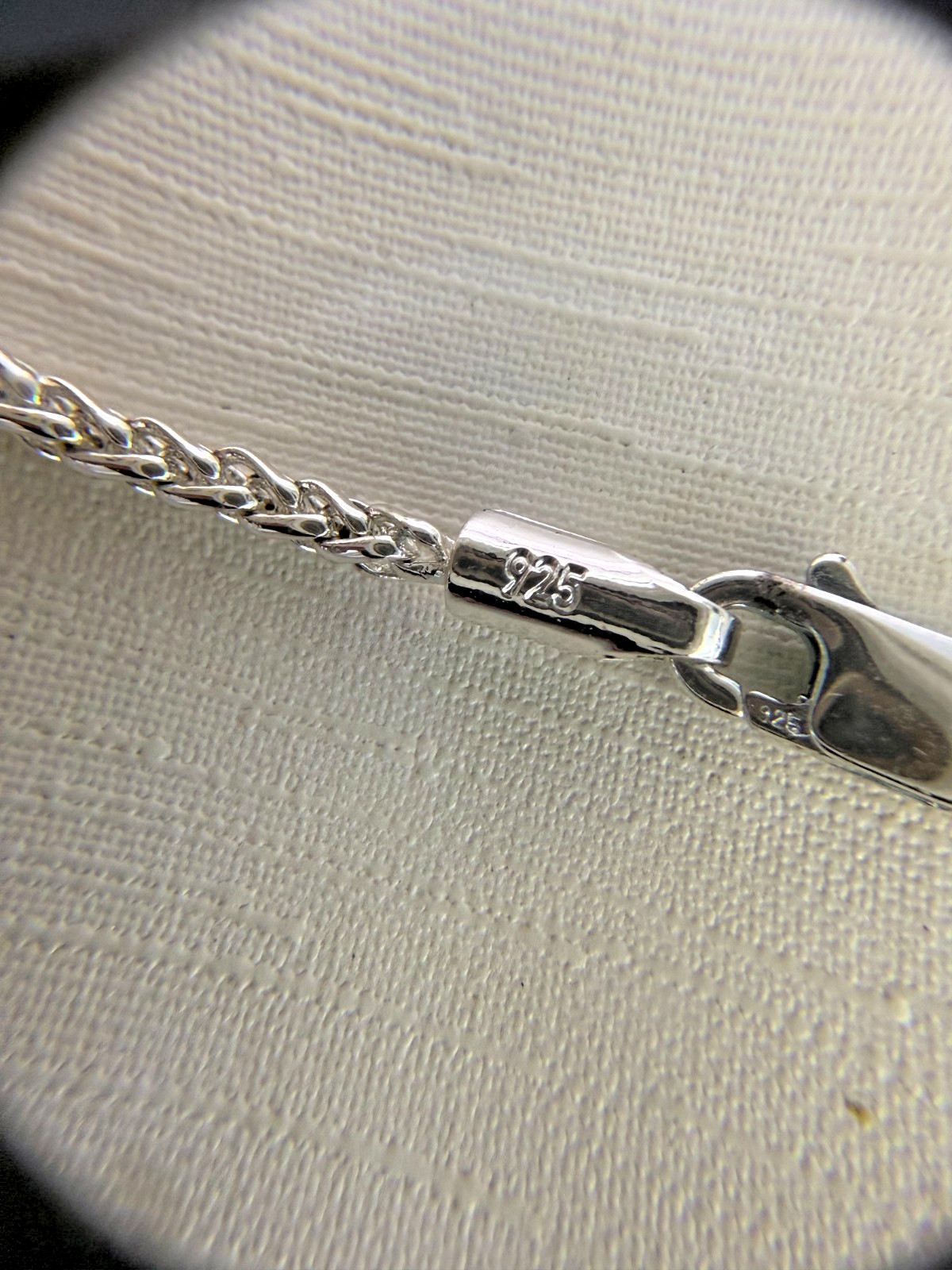 925 Sterling Silver Wheat Chain Necklace 21in.