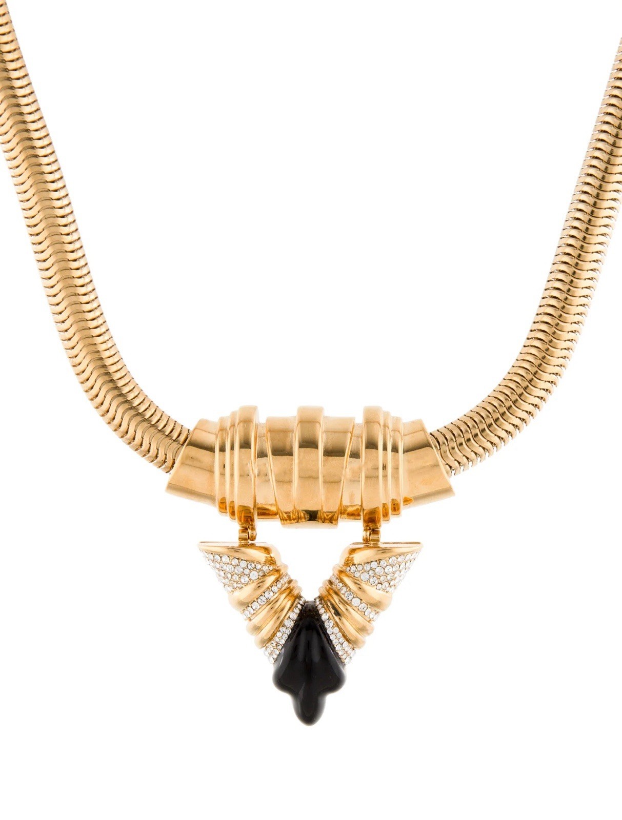 Louis Vuitton Essential Torque Collar Necklace LV V Shaped Choker Necklace
