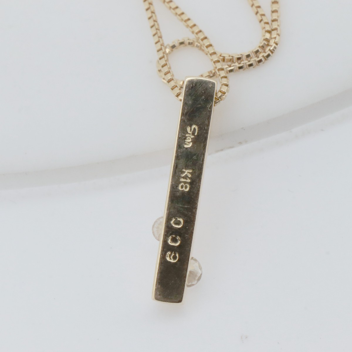 Star Jewelry Diamond Necklace 0.09ct 18K Yellow Gold
