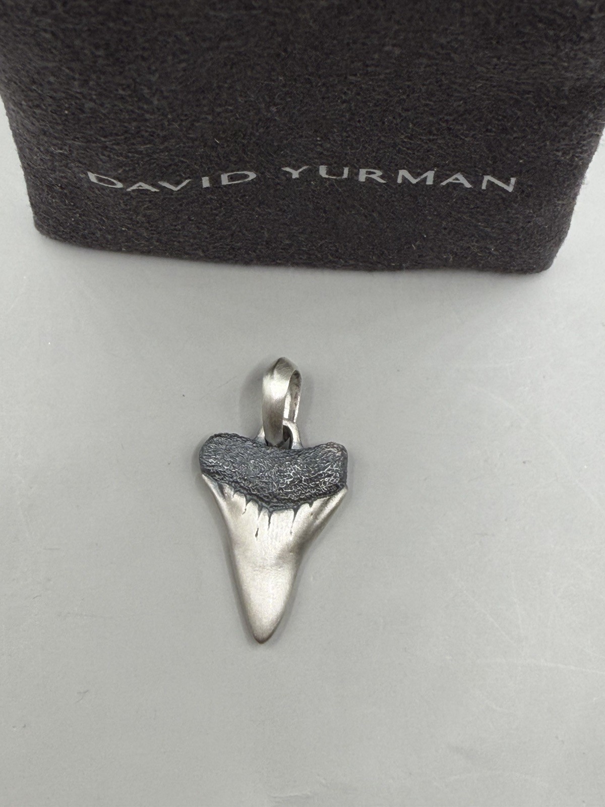 David Yurman Sterling Silver Shark tooth 25mm Amulet Pendant