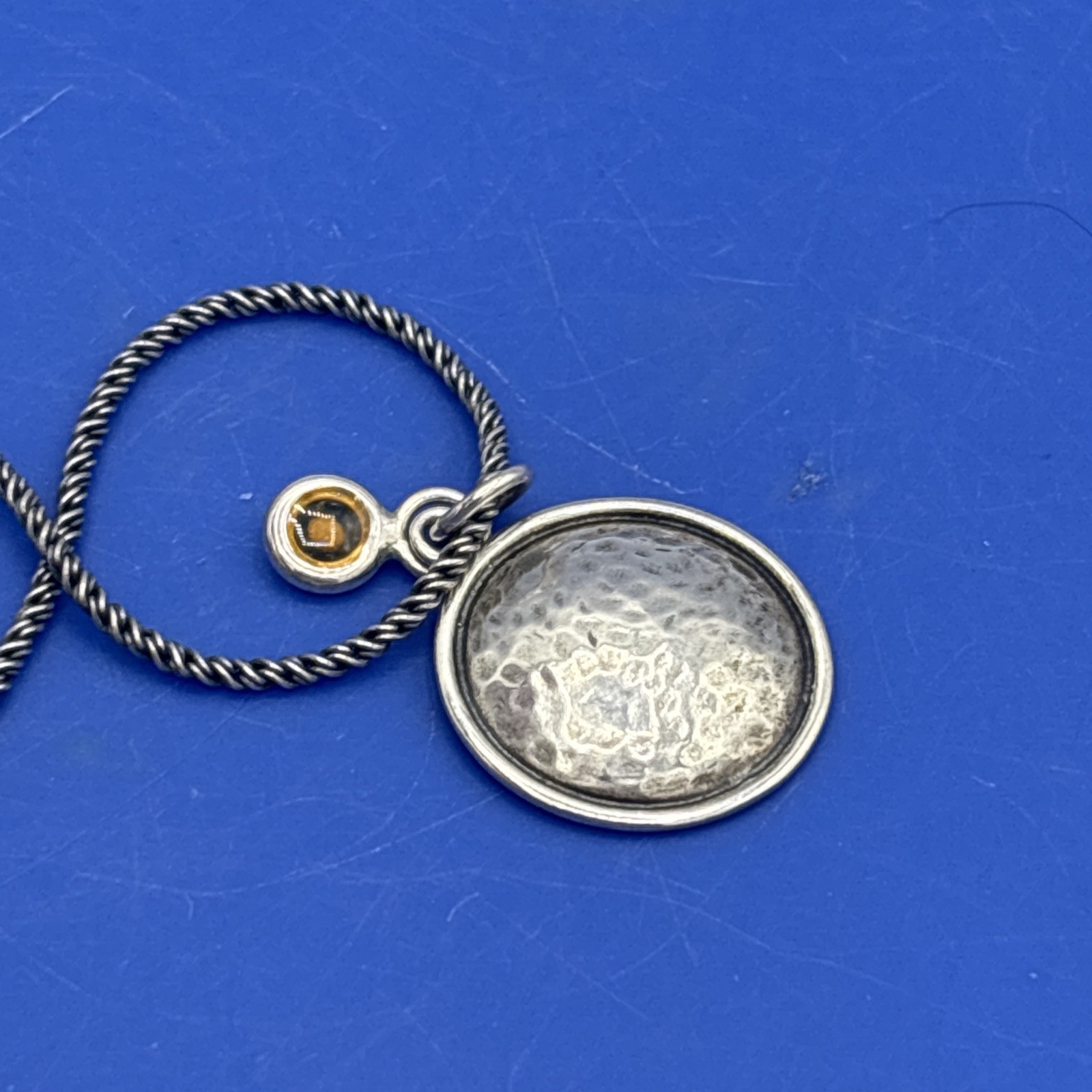 SILPADA Sterling Silver ‘Faith of a Mustard Seed’ Disc Pendant Necklace 925 18”