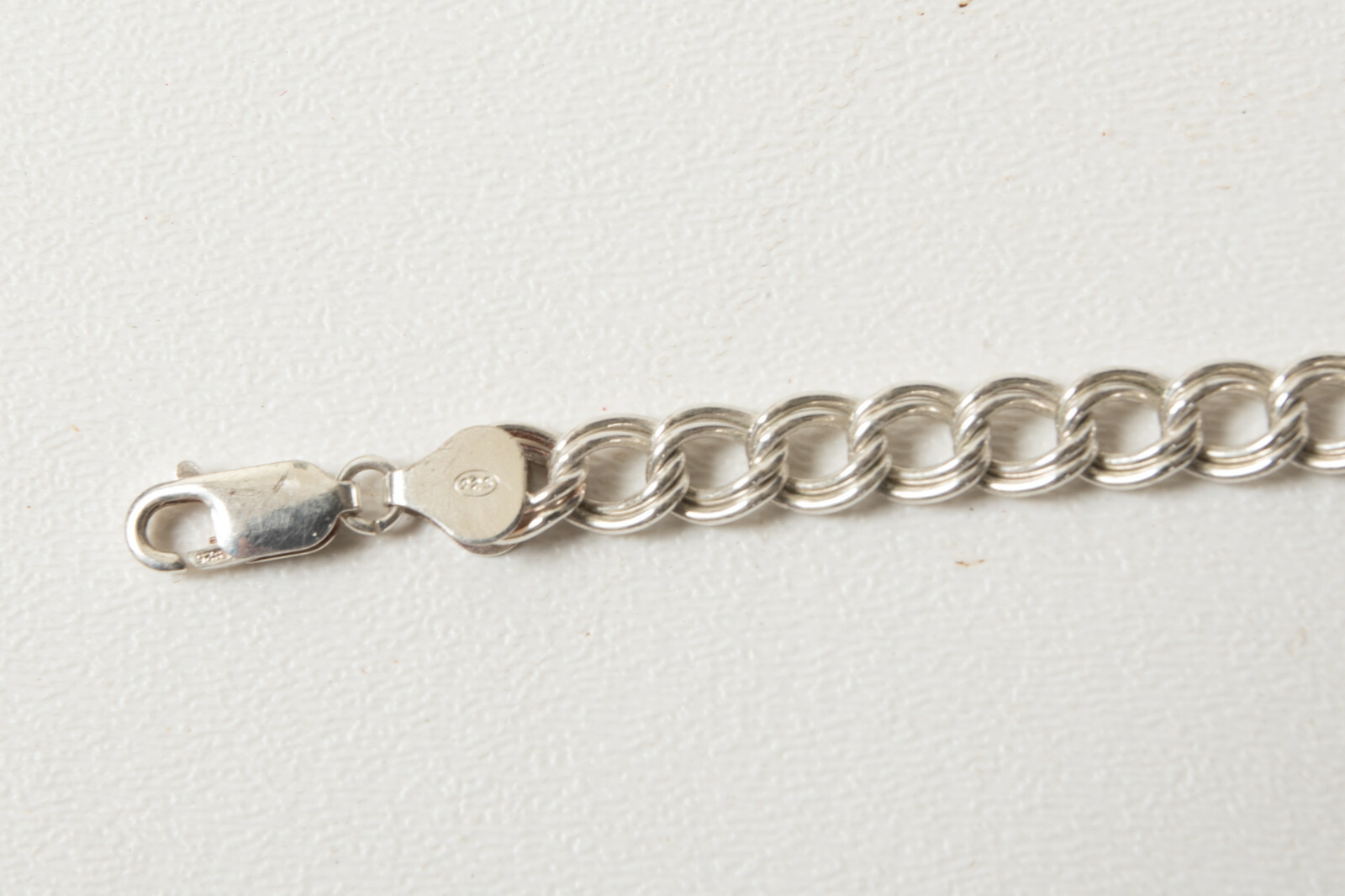 Sterling Silver Bracelet 7″ (B4D-18) 925 Chain within Chain Doubled Links