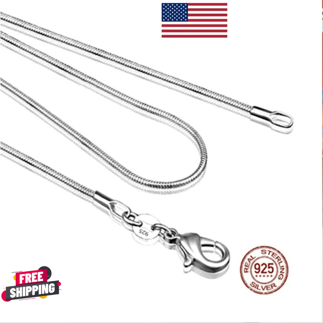 Men&Women’s 925 Sterling Silver Tarnish-Free Italian Chain Necklace 40CM-16IN*