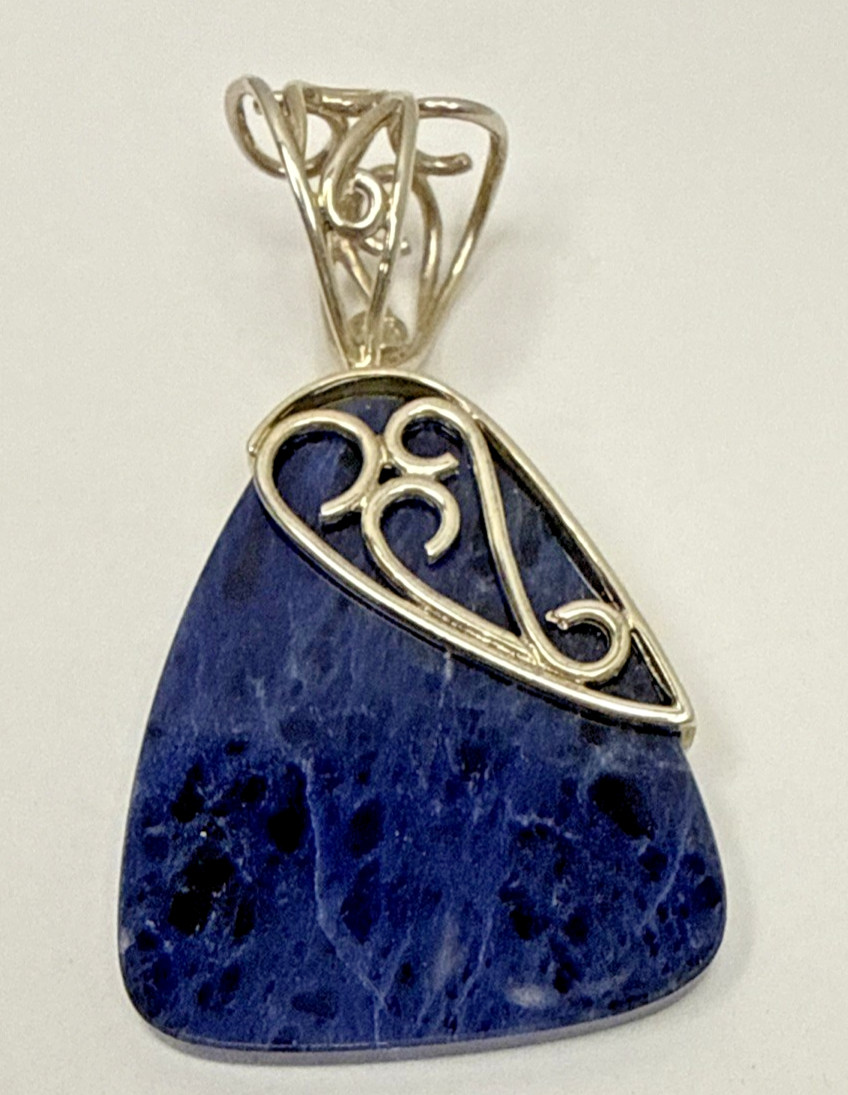 Jay King DTR Mine Finds Sodalite Pendant 925 Sterling Rich Royal Blue READ
