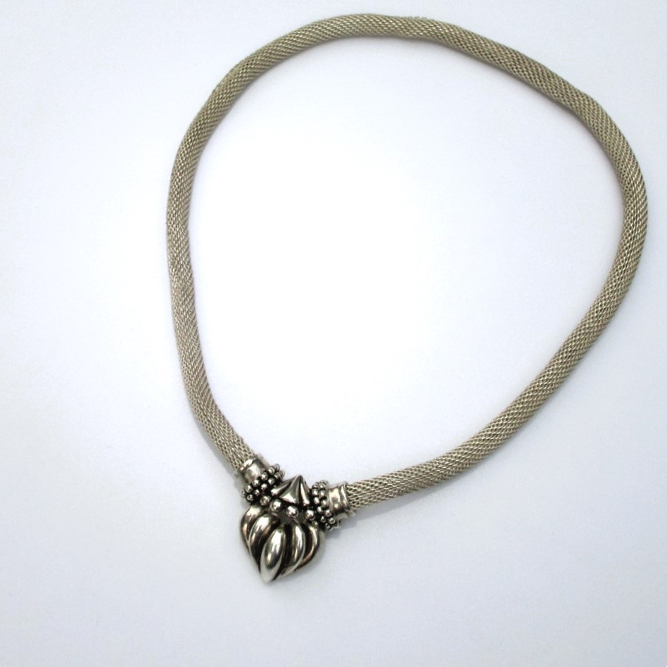 VTG Designer Joseph Esposito 925 Sterling Silver Snap Pendant Necklace ESPO SIG