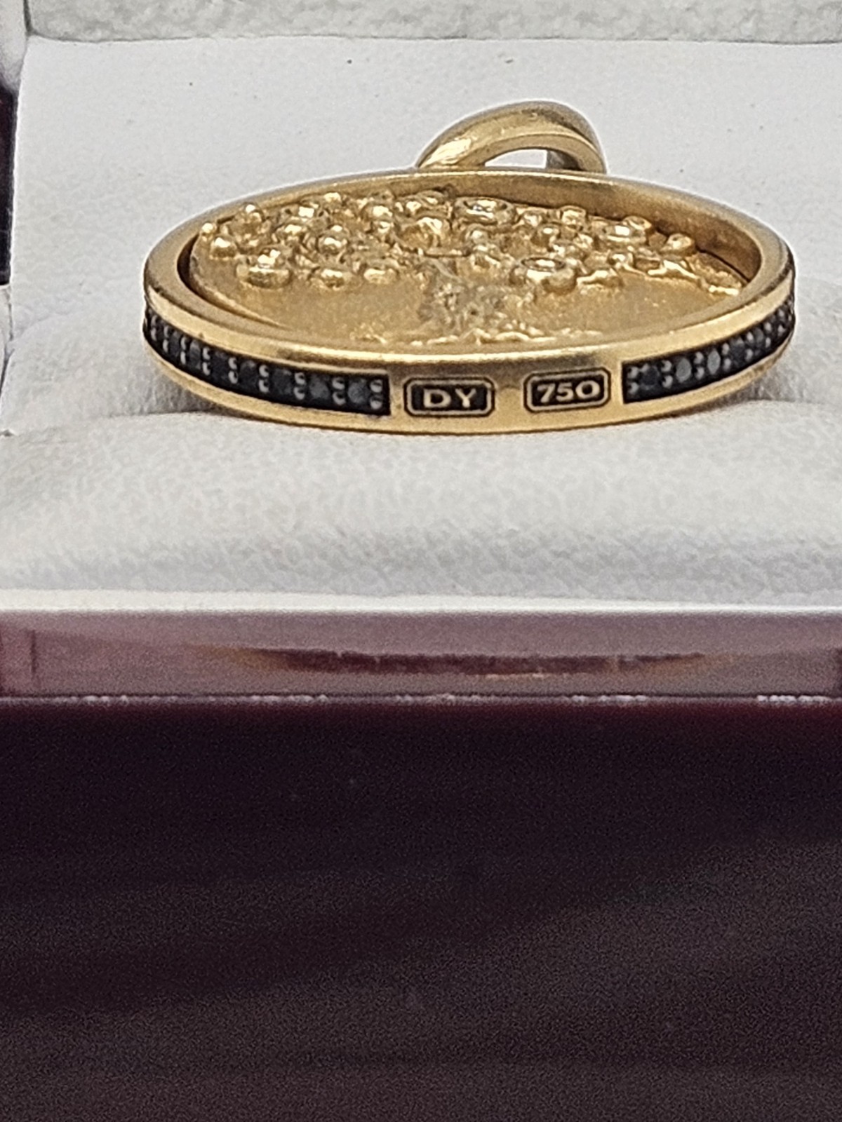 David Yurman 18k Yellow Gold Life & Death Duality Amulet Diamonds