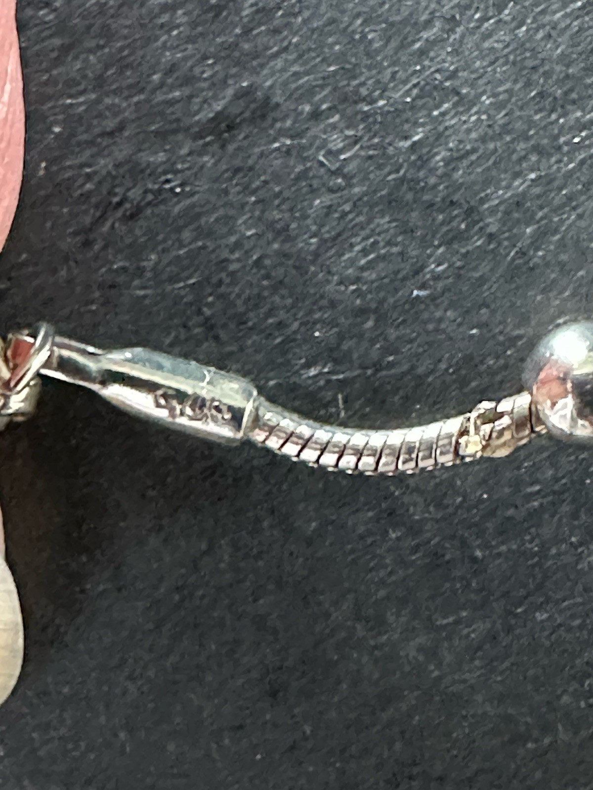 Sterling Silver 925 Bead Station Necklace 20″ Satelite Chain Lobster Clasp 9.77g