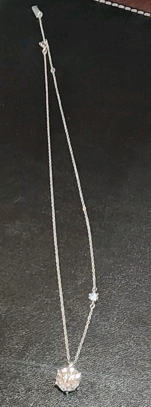 Princess Necklace Moissanite, Round, 4.00 ct, Eye Clean, Excellent Cut