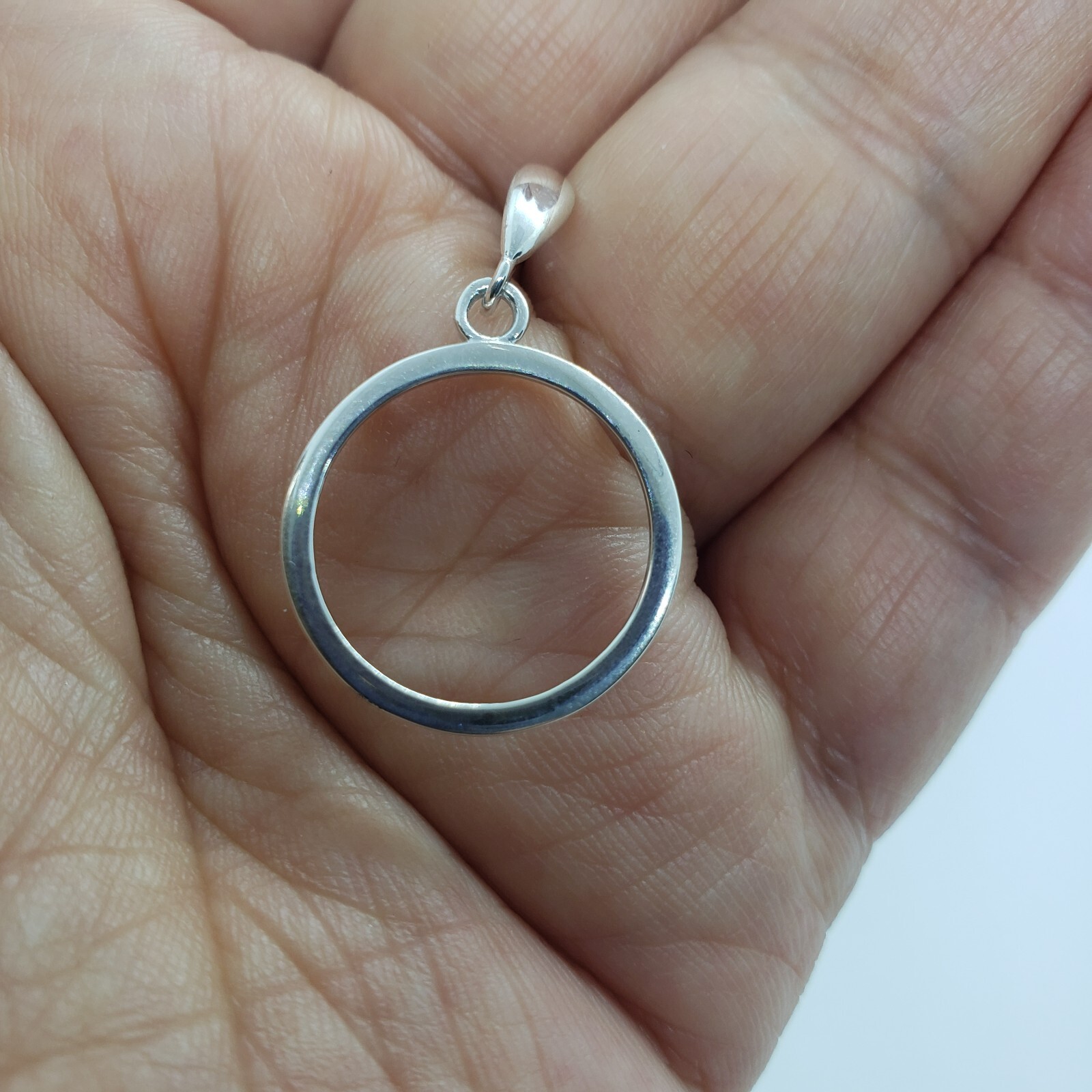 Sterling Silver Dime Bezel 18 mm Coins Prong Back Square Edge 10 Cent No Coin
