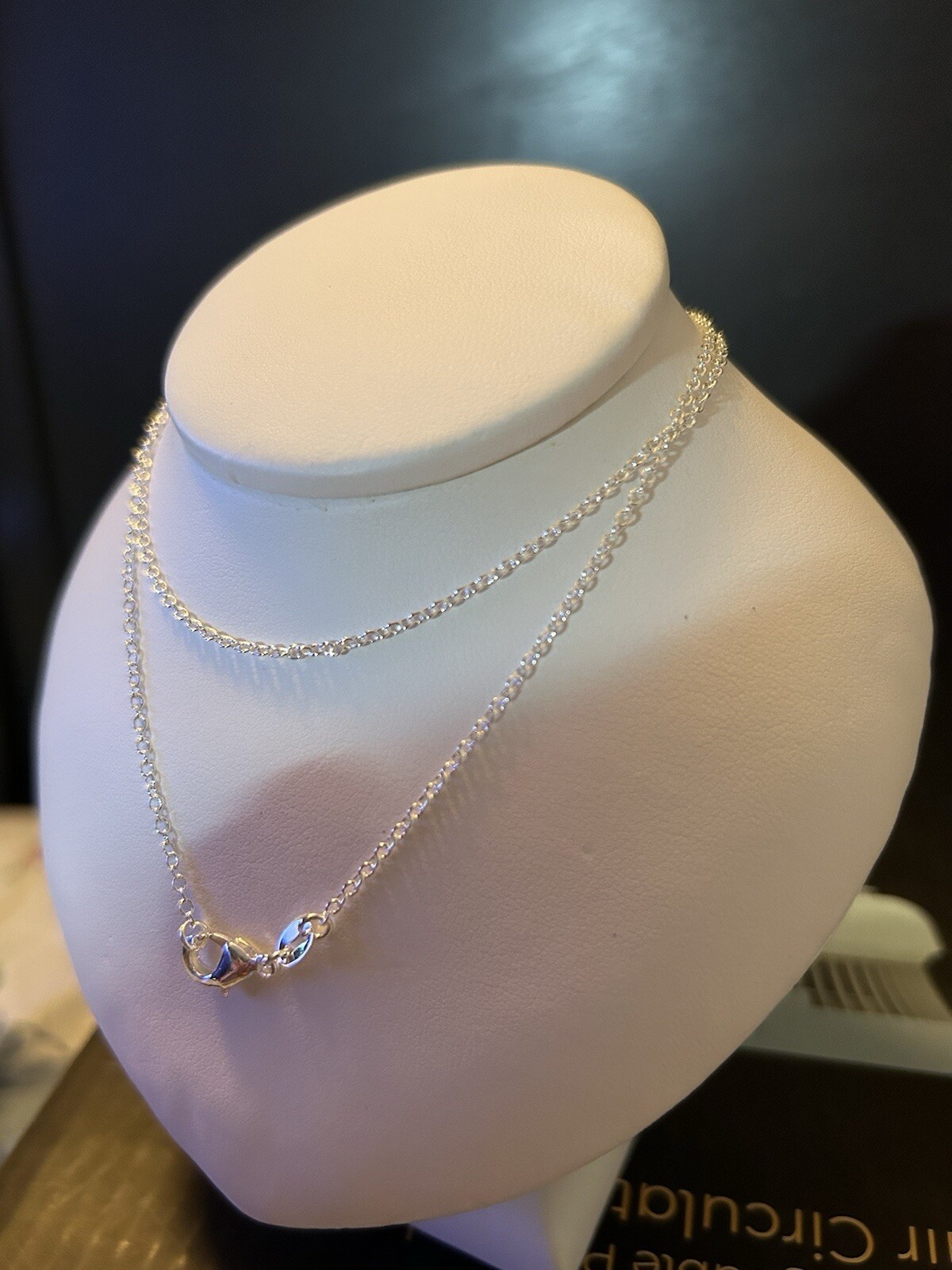 Solid 925 Sterling Silver 1.2MM Link Chain Necklace – 24″ – ITALY 925