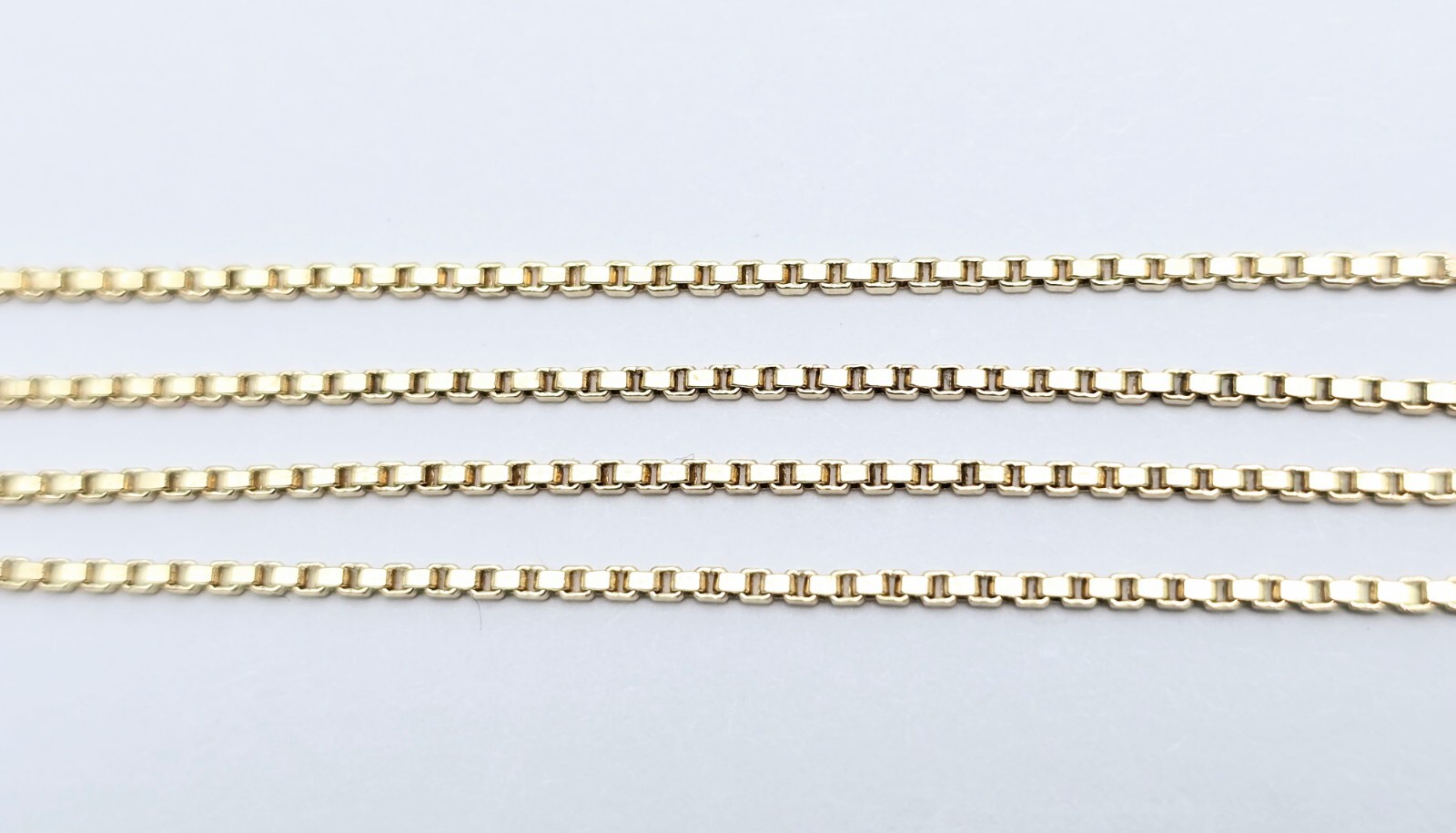 Unique 14K Solid Yellow Gold Designer Box Link Chain Choker Necklace – 16.25″ L