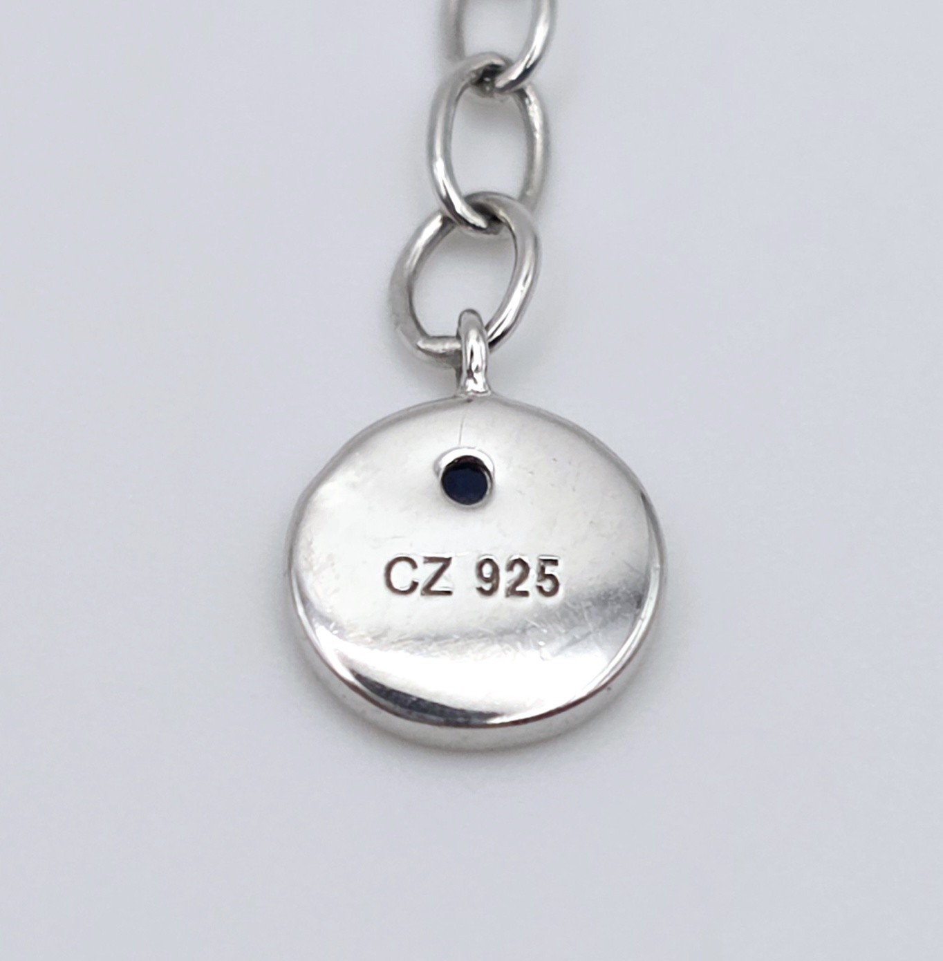 925 Sterling Silver Double Layer Necklace CZ Crescent Moon Star Pendant Choker