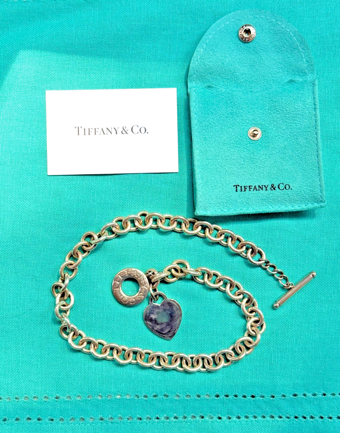 TIFFANY & CO. Sterling Silver Return to Tiffany Heart Tag Toggle Necklace