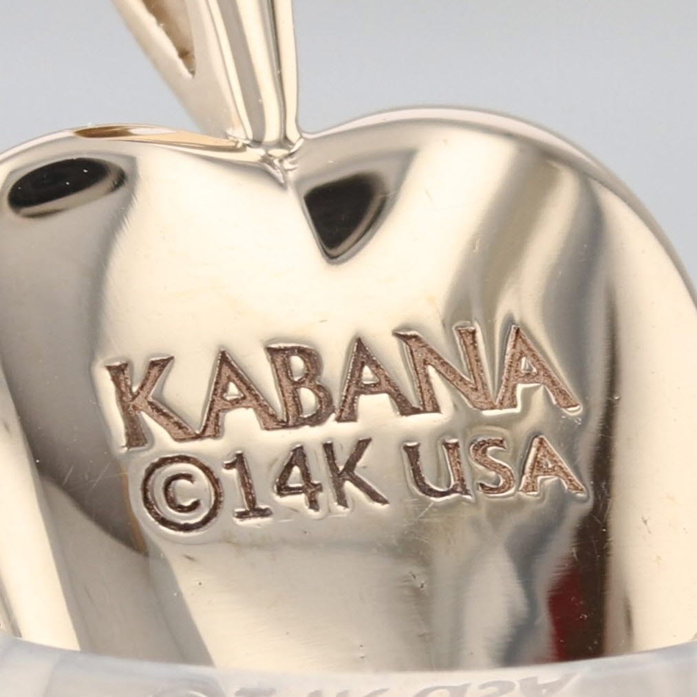 Kabana Multicolor Shell Mosaic Diamond Heart Pendant 14k Yellow Gold