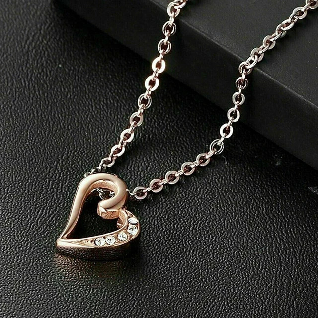 Women’s Heart Fancy Pendant 0.30ct Lab Grown Diamond In 14k Rose Gold Plated