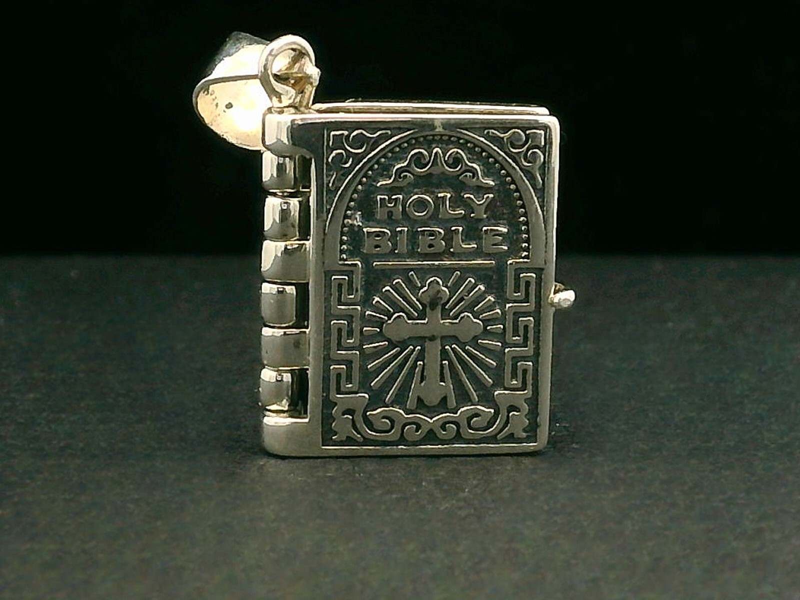 925 Sterling Silver Bible Necklace with The Lord’s Prayer