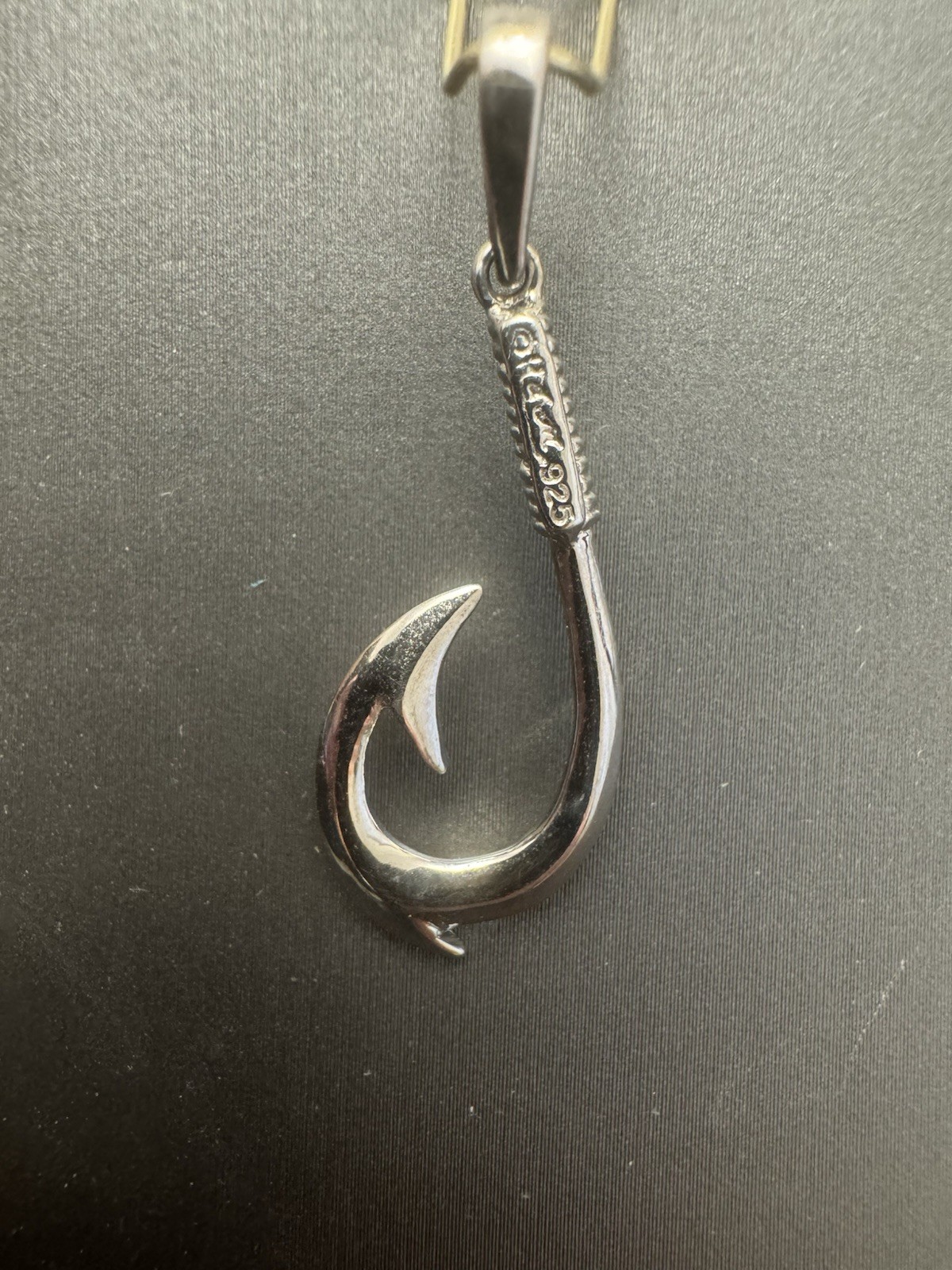 925 Fishing Hook Charm Pendant 925 Sterling Silver