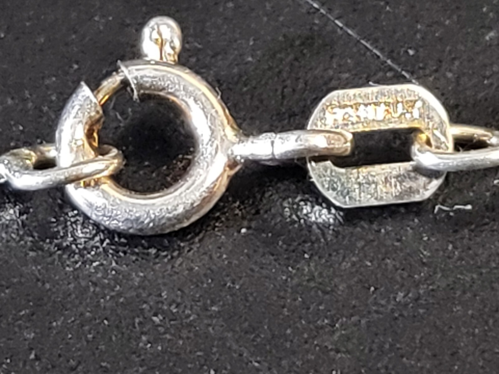 Abalone Asymmetrical VTG Pendant On Nice Italian Sterling Silver 18′ Box Chain